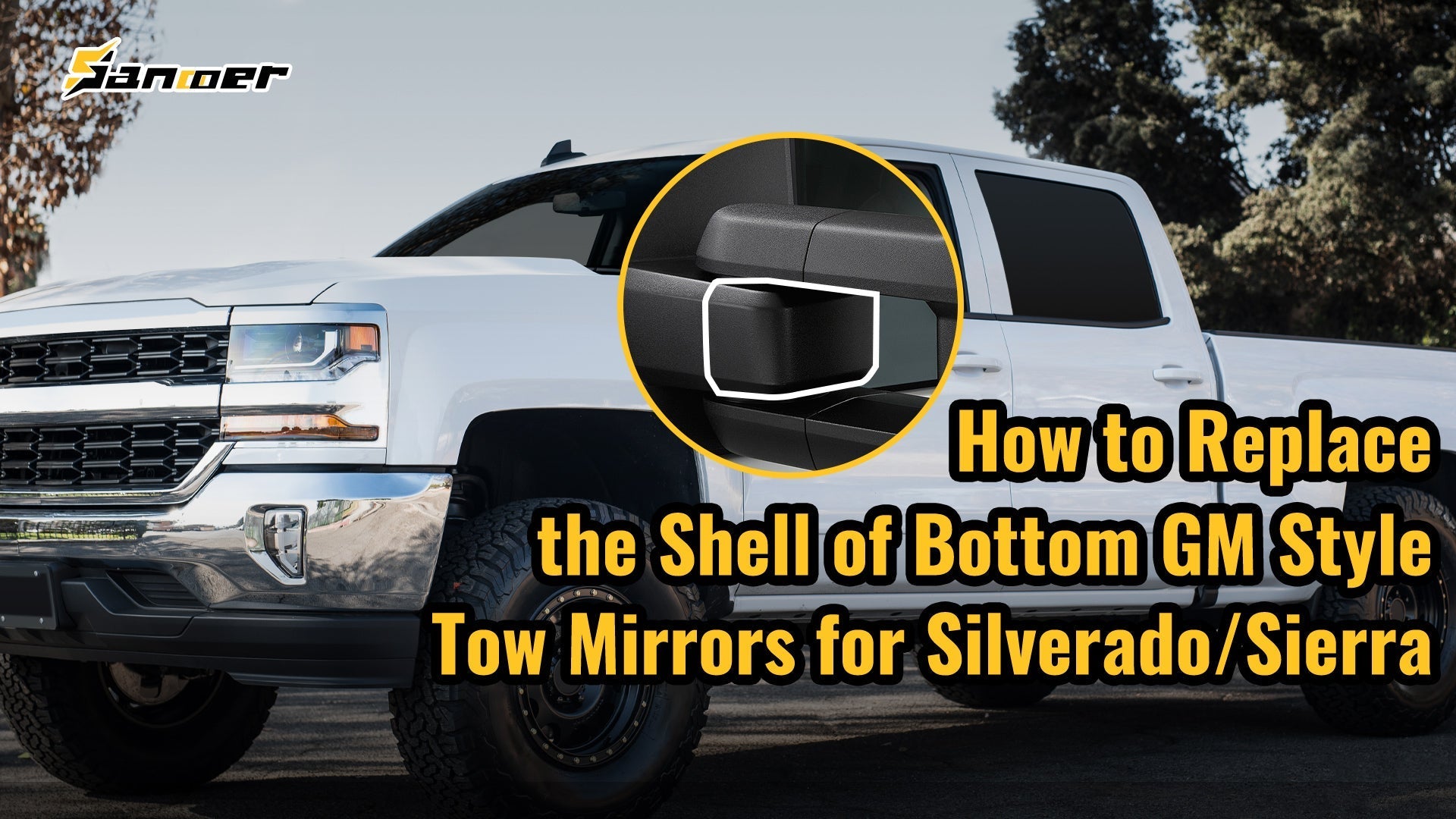 How to Replace the Bottom Shell on GM-Style Towing Mirrors for Silverado/Sierra | Sanooer