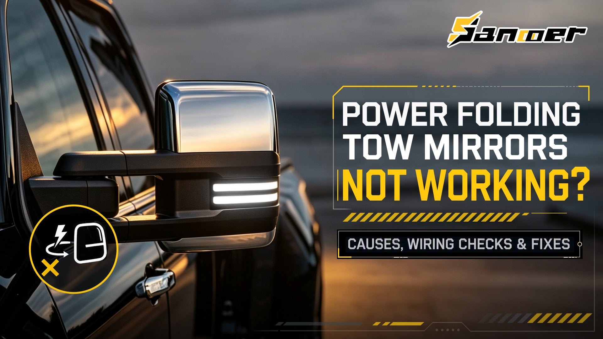 Power Folding Tow Mirrors Not Working? Causes, Wiring Checks & Fixes