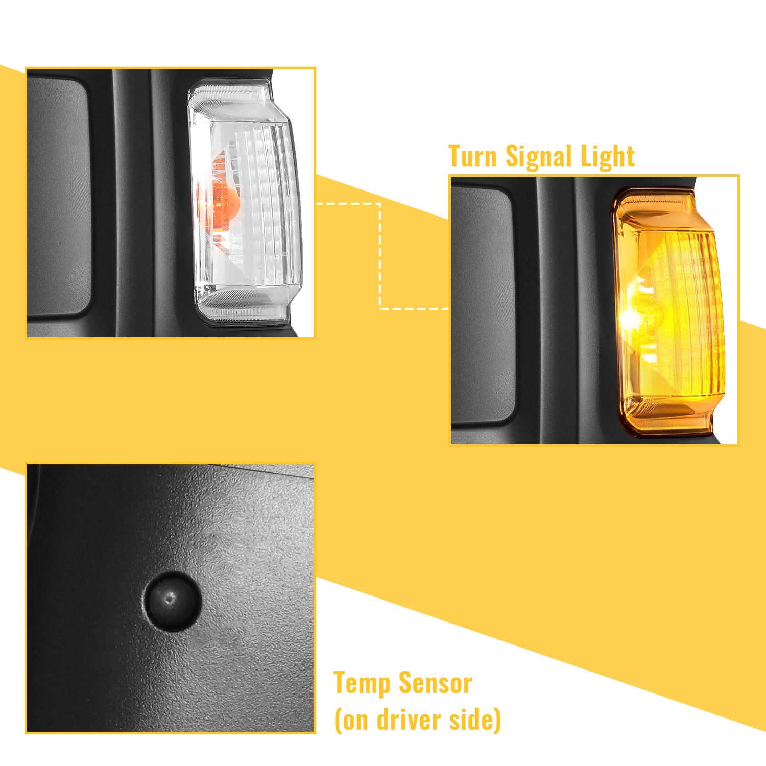 Sanooer 2014-2025 Ram Promaster 1500 2500 3500 Side Mirror