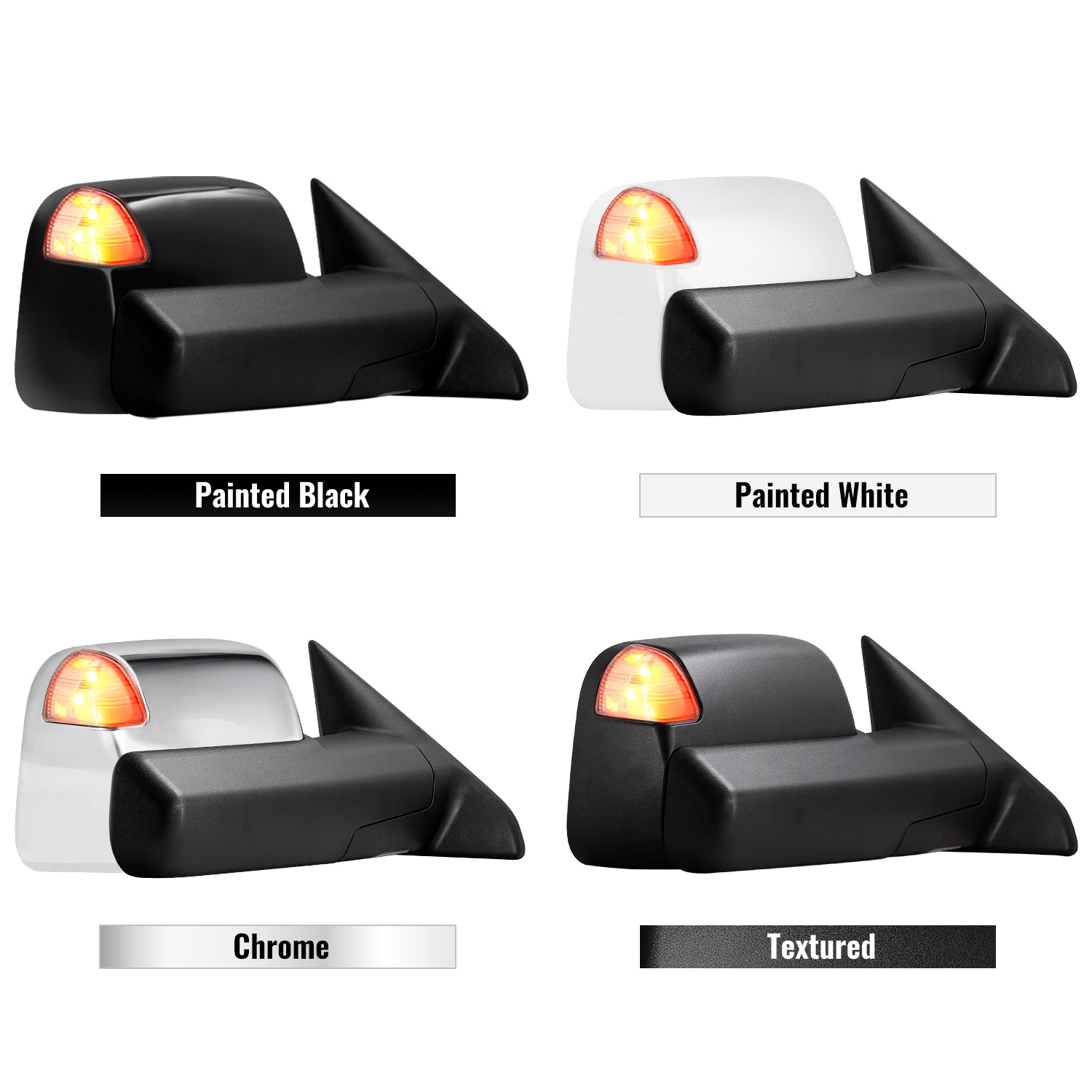 Sanooer 2009-2024 Ram 1500 2500 3500 Ram 1500 Classic Towing Mirrors-Multfunction Pair Set