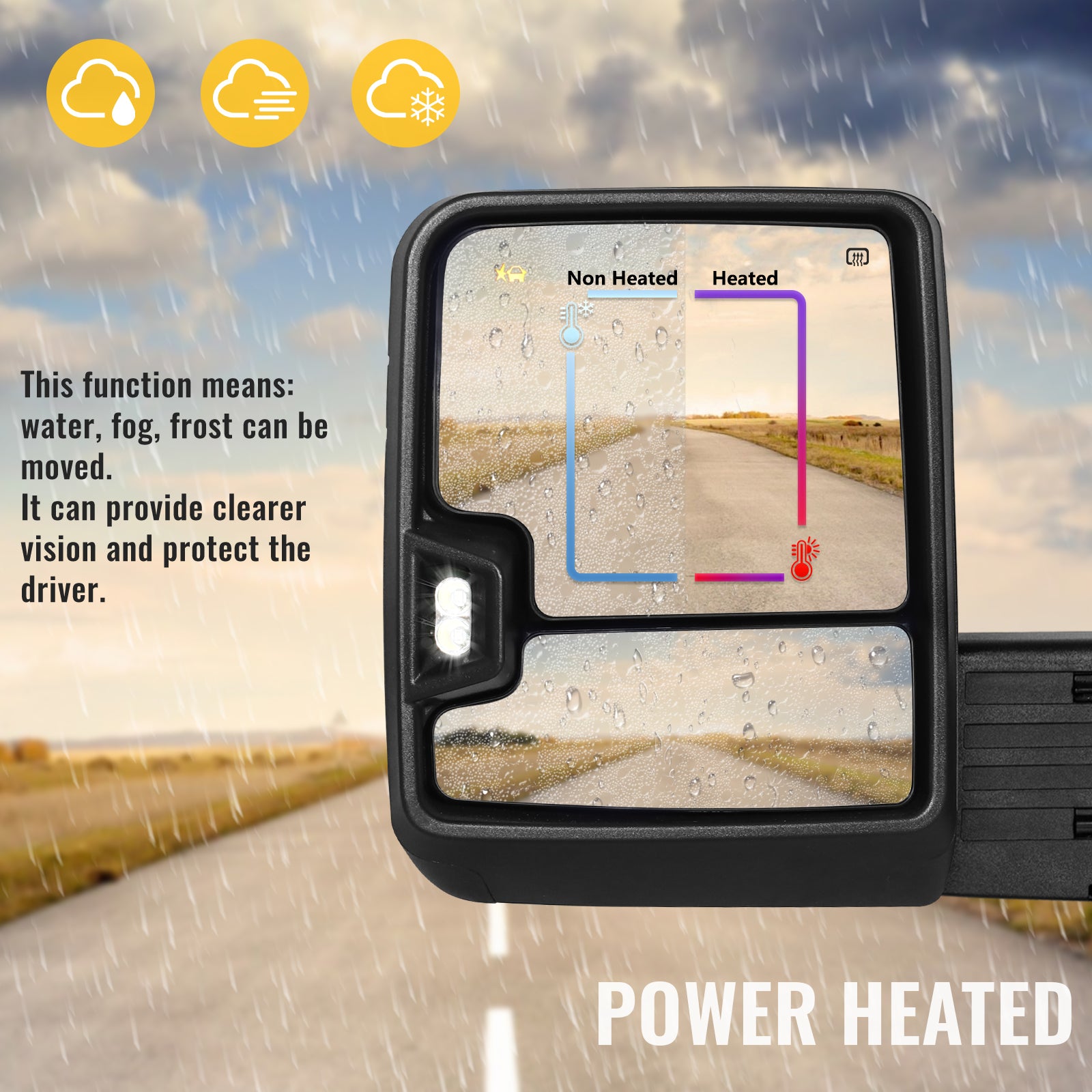 Sanooer 2020-2025 Chevy Silverado GMC Sierra 2500/3500HD Towing Mirror