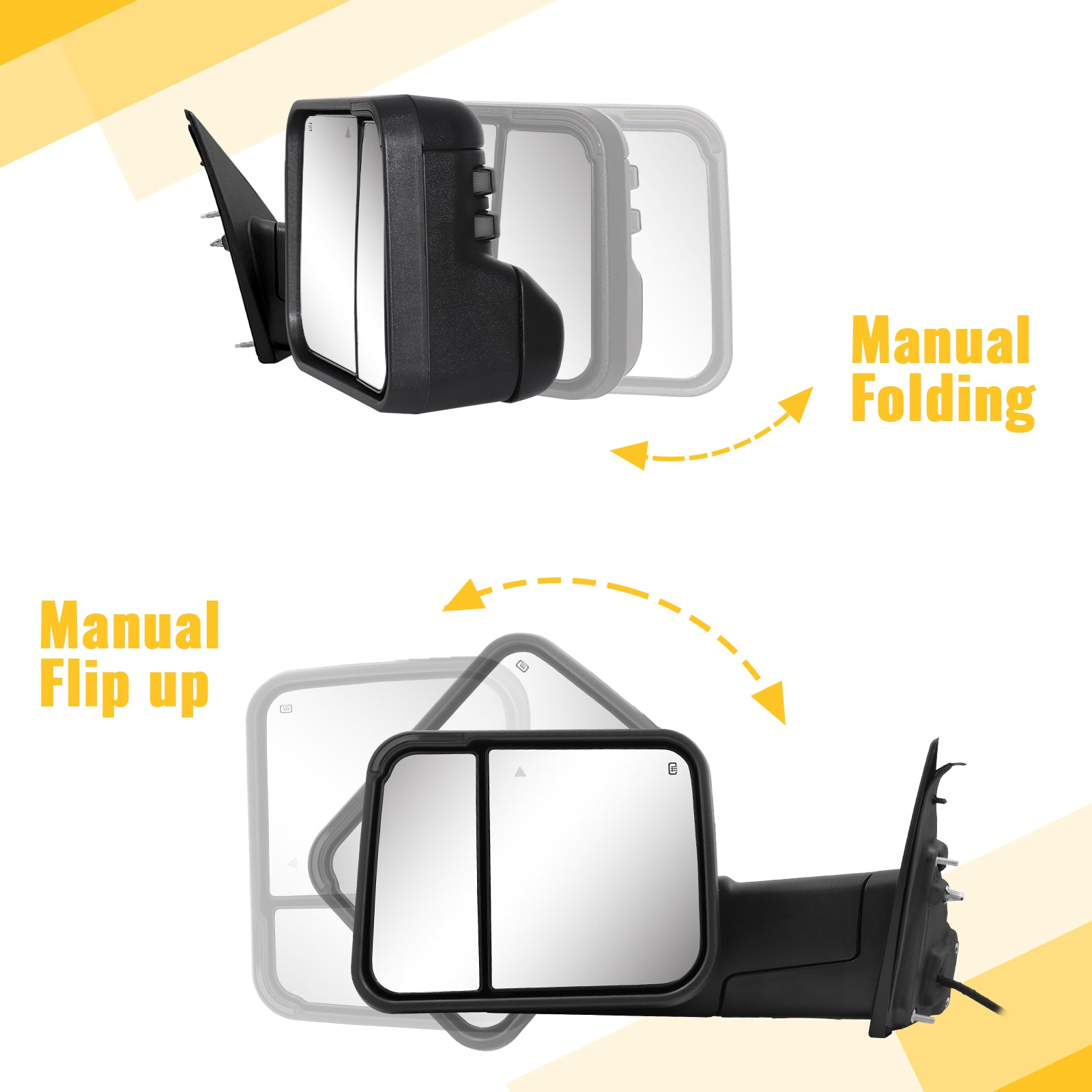 Sanooer 2002-2024 Dodge RAM 1500 2500 3500 Towing Mirror-Custom Telescopic