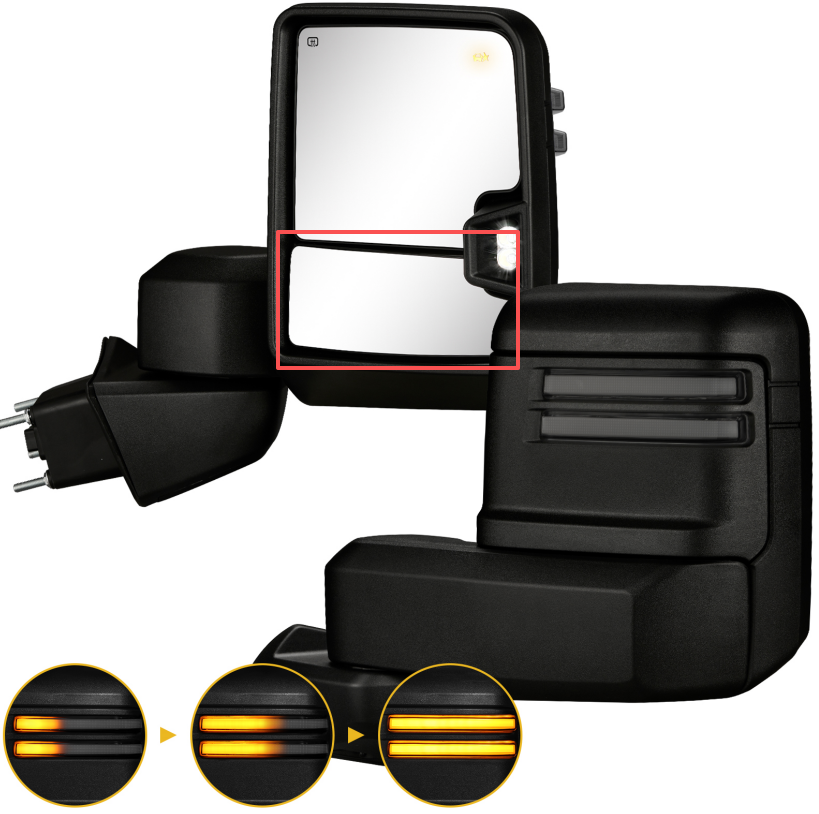 Chevy Silverado Towing Mirrors for Passenger Side Lower Glass(with shipping)