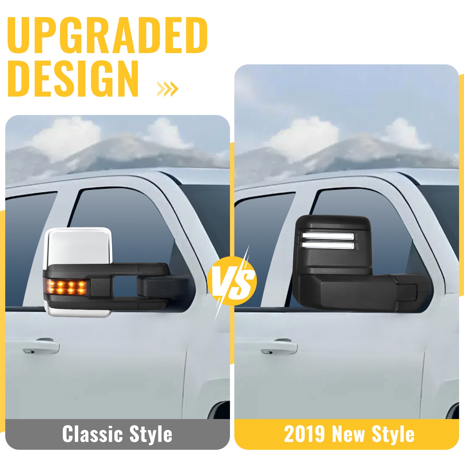 Sanooer 2014-2019 Chevy Silverado GMC Towing Mirror