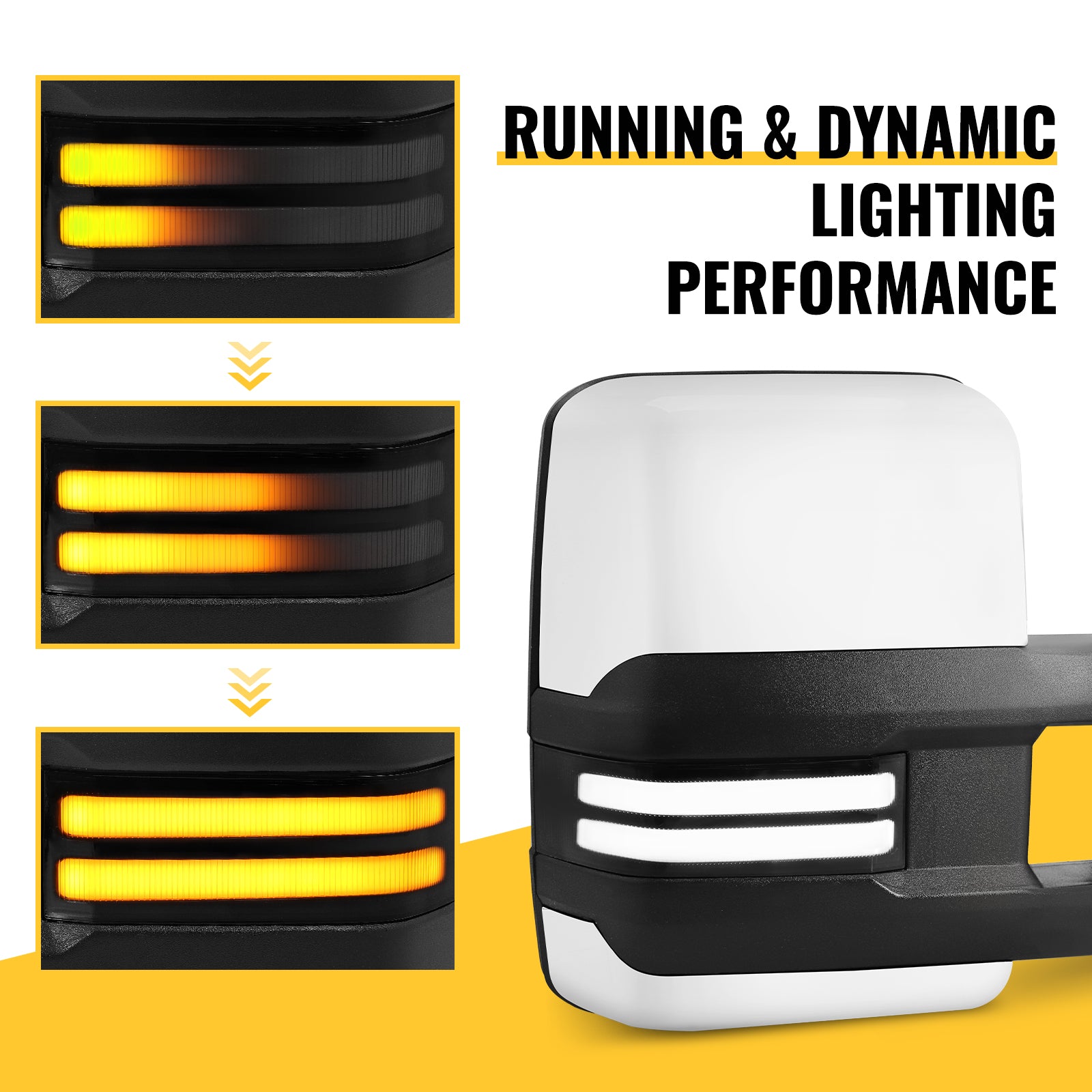 Sanooer 2007-2021 Toyota Tundra Towing Mirrors - Multifunction Pair Set