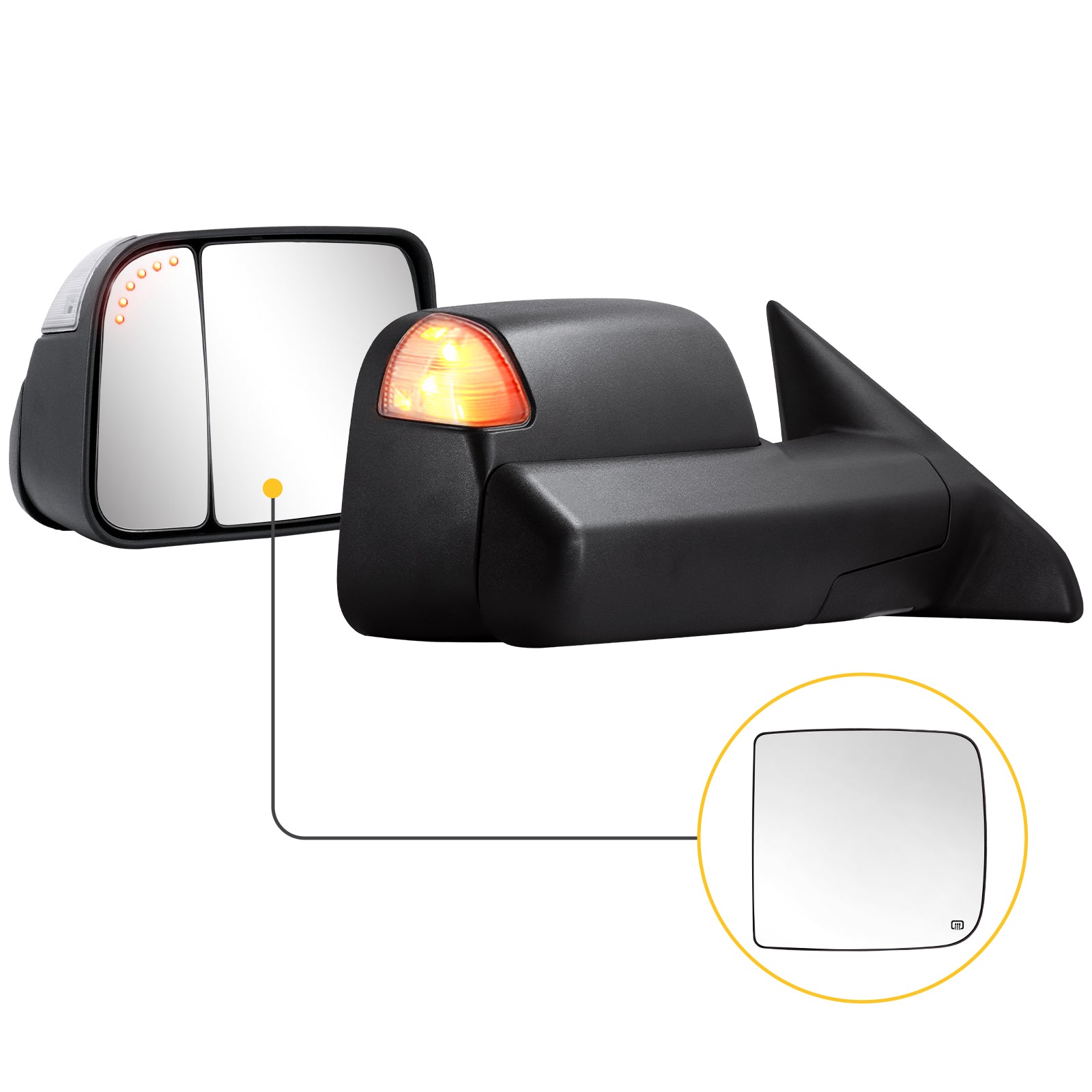 Sanooer towing mirror accessories for DODGE