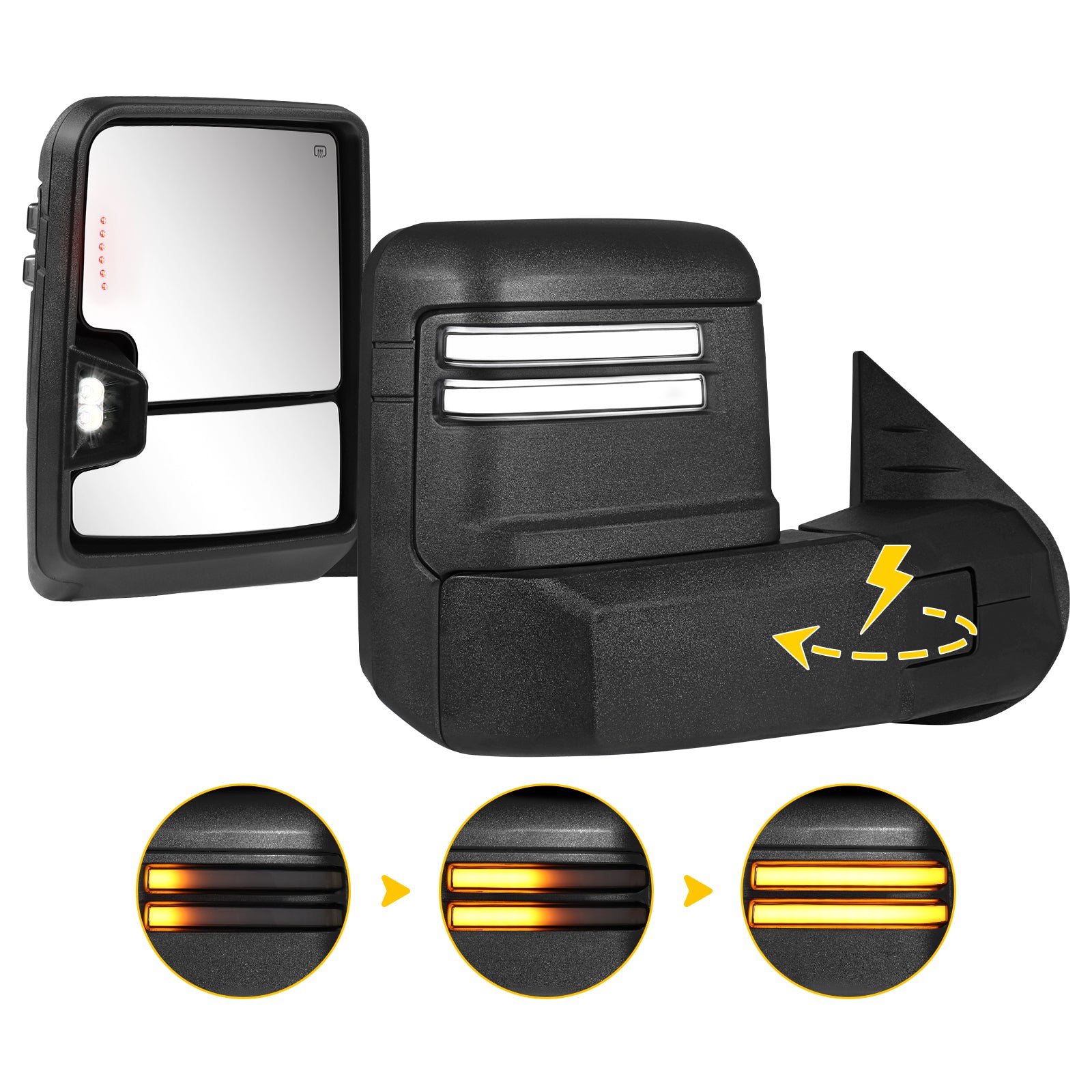 Sanooer 2007-2013 Chevy Silverado GMC Sierra Towing Mirror