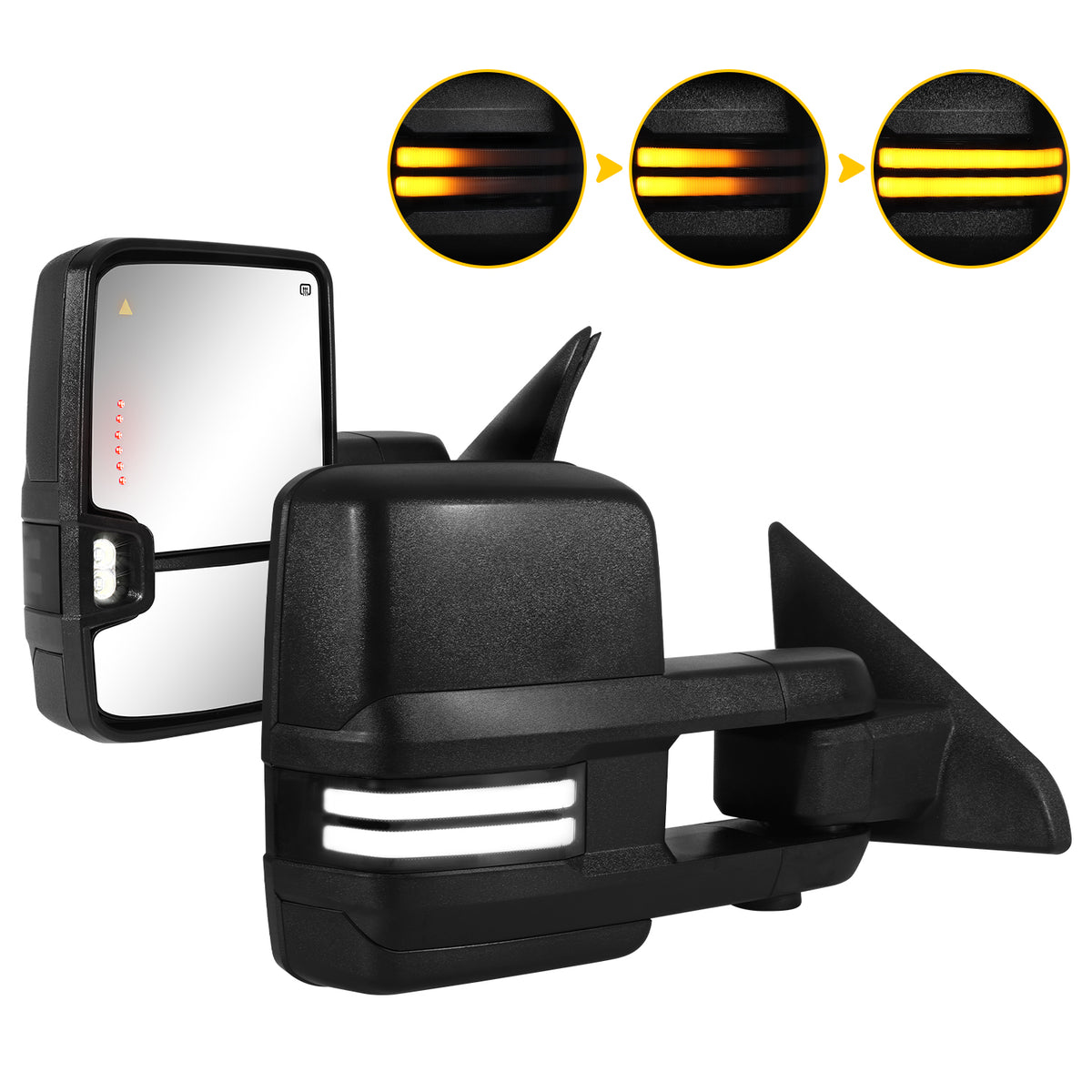 Sanooer Switchback Tow Mirrors for 2019-2022 Dodge Ram 2500 3500 - Explore Multiple Configurations