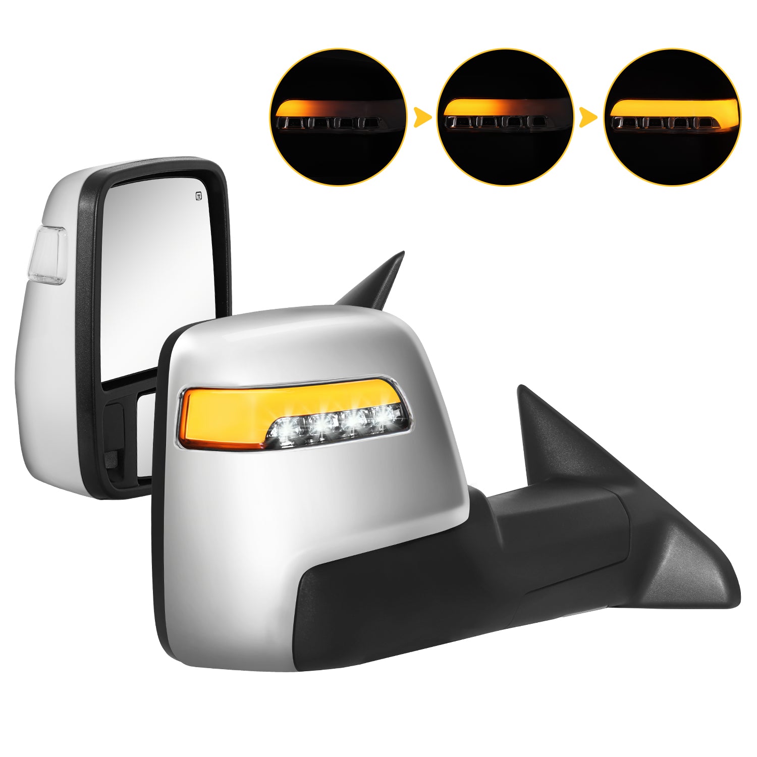 Sanooer Tow Mirrors for 2009-2018 Dodge Ram 1500 2500 3500 & 2019-2024 Ram 1500 Classic