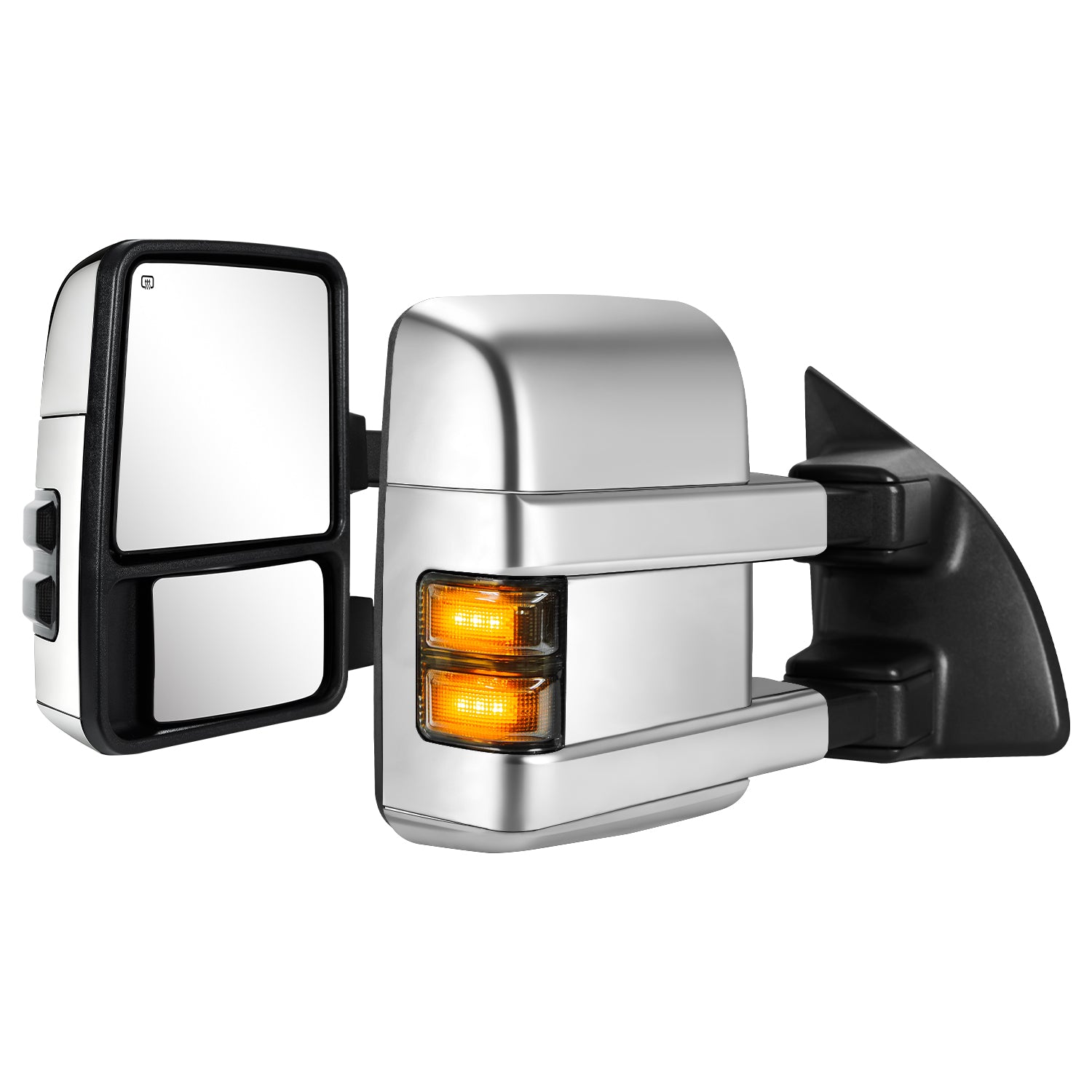 Sanooer 1999-2016 F250 F350 F450 F550 Super Duty Truck Towing Mirrors-Smoke Lens