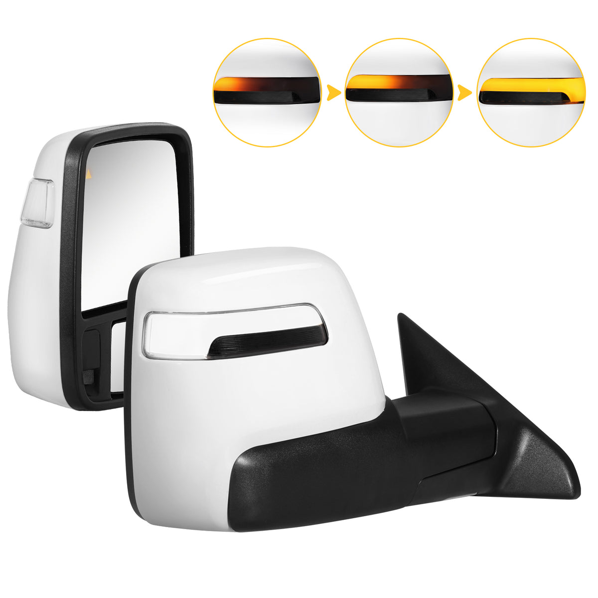 Sanooer Switchback Tow Mirrors for 2019-2022 Dodge Ram 2500 3500 - Explore Multiple Configurations