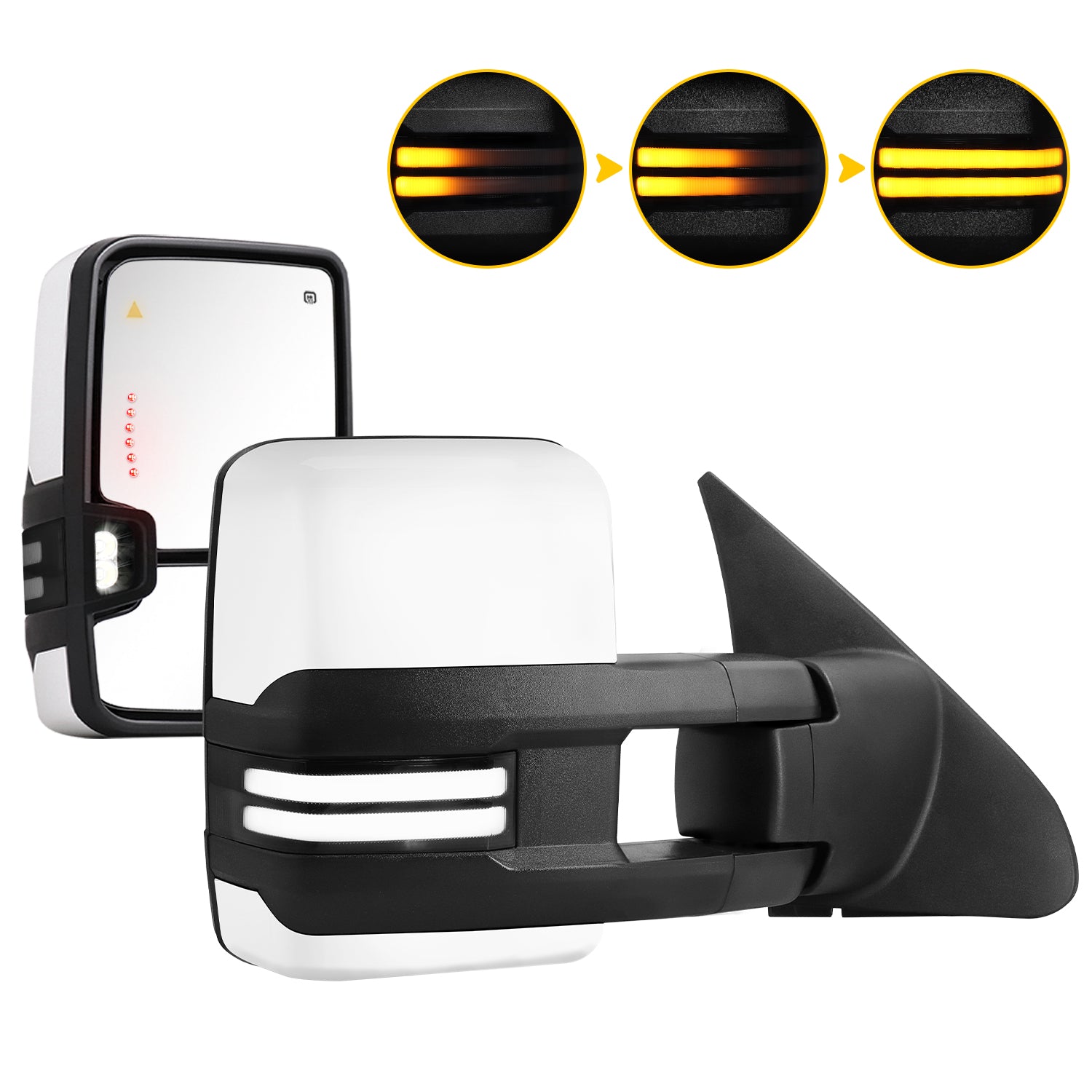 Sanooer 2007-2021 Tundra white Switchback Towing Mirror