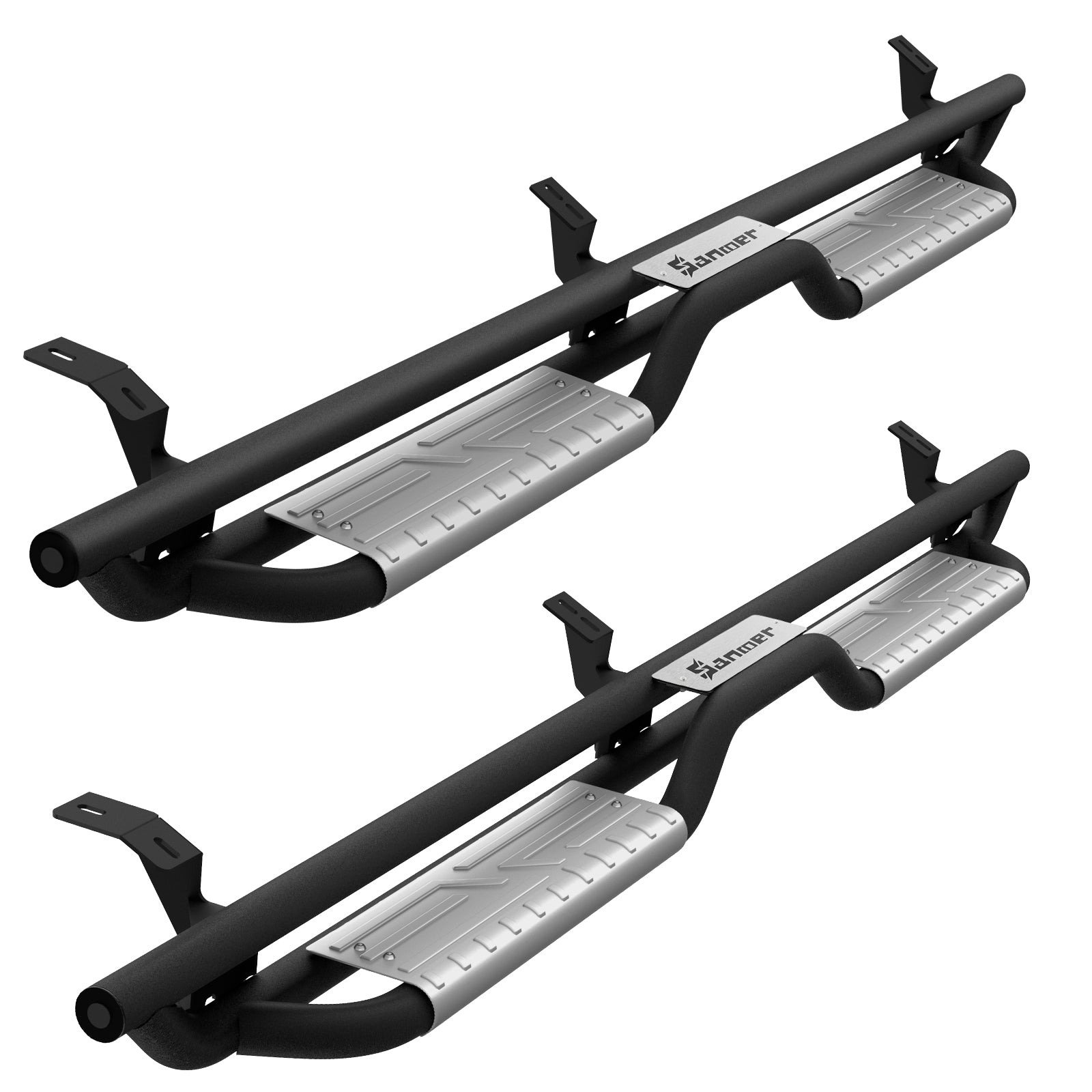 Sanooer 05-23 Toyota Tacoma double cab silver Running Boards