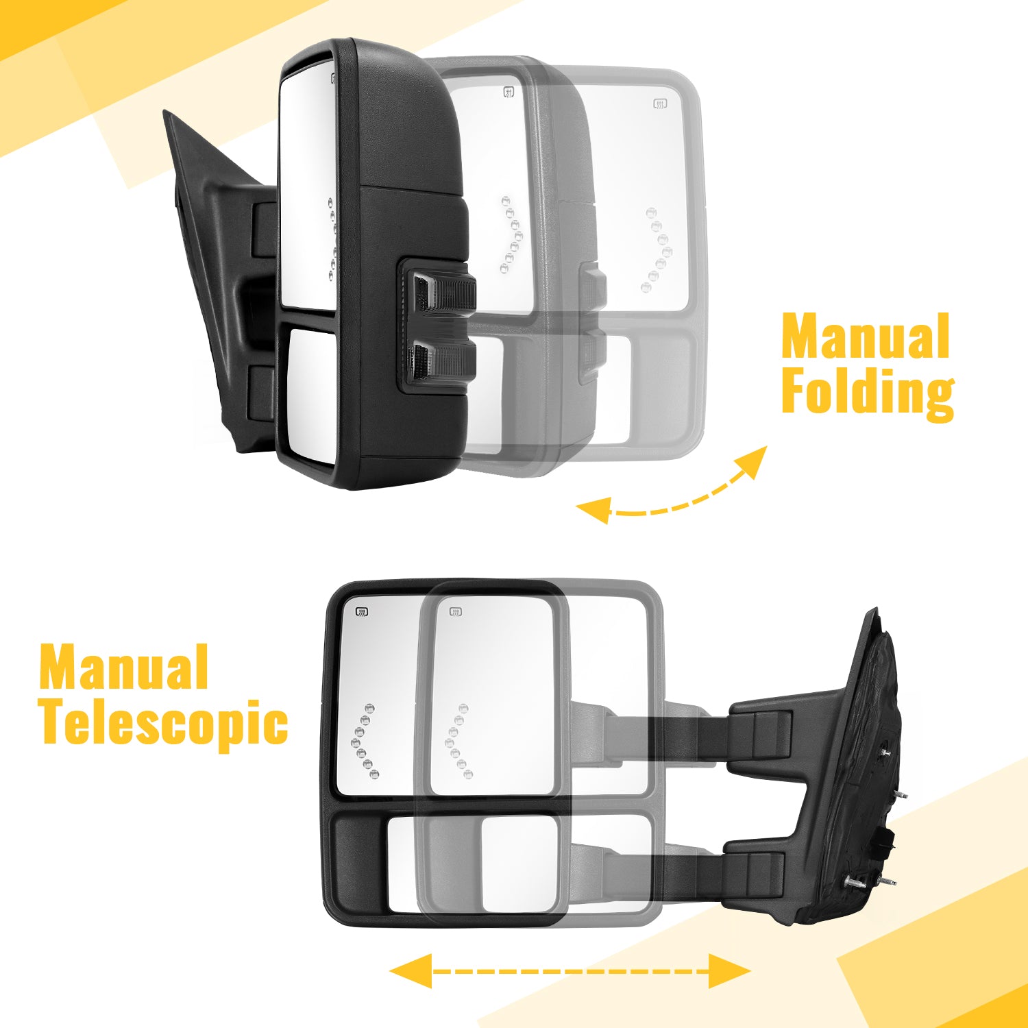 olding effect of Sanooer Towing Mirror
