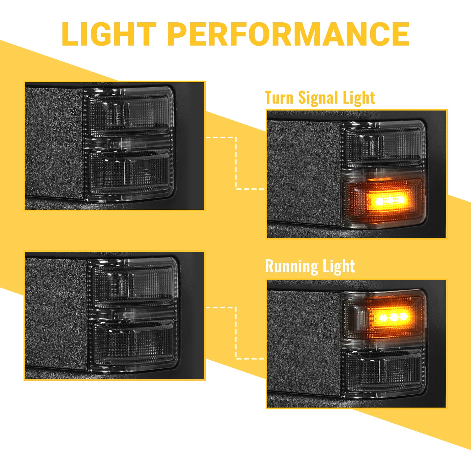 sanooer towing mirror Dotted Light lighting display system