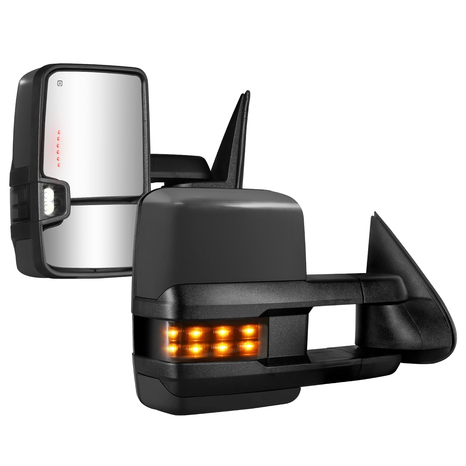 Sanooer 2003-2007 Chevy GMC Metal Iridium Paintedr Dotted Towing Mirror