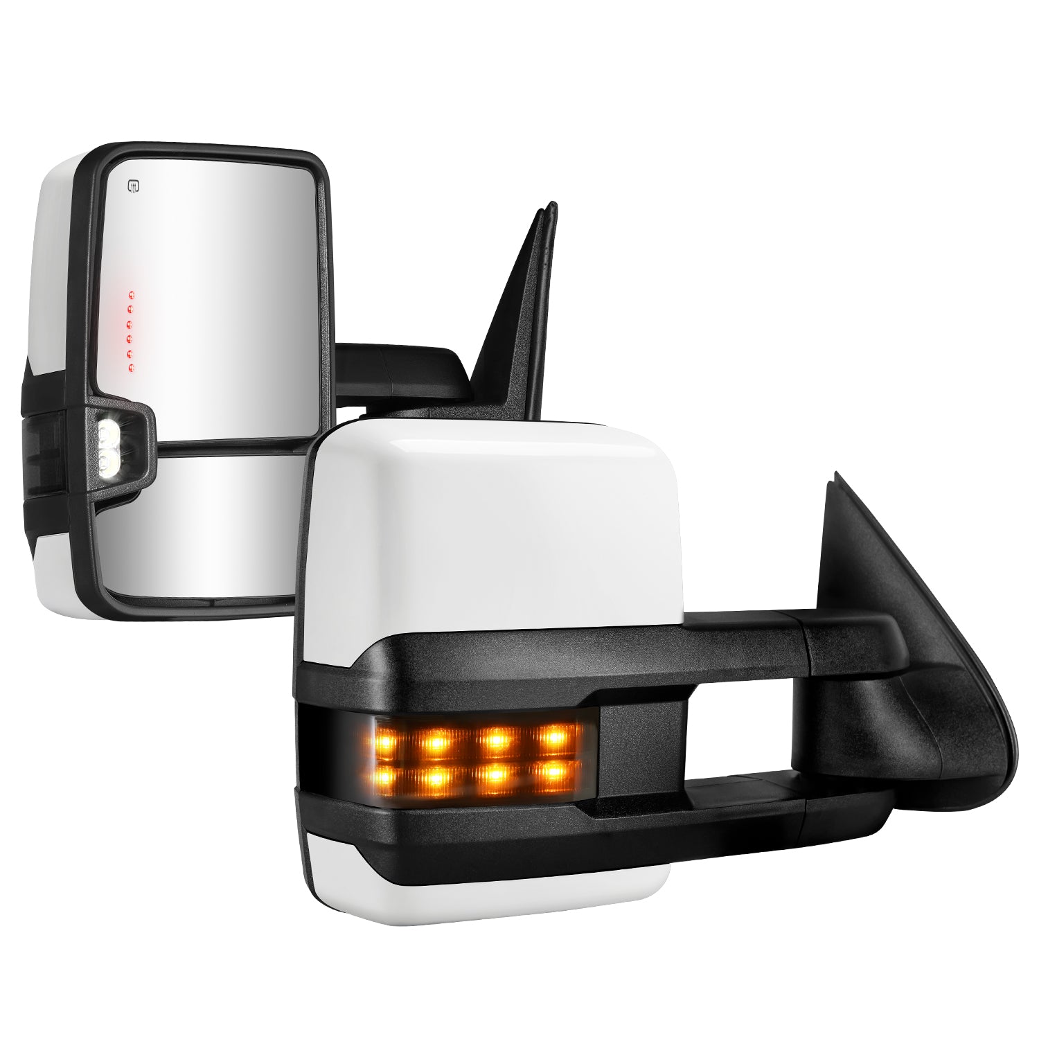 Sanooer 2003-2007 Chevy GMC Paint White Dotted Towing Mirror