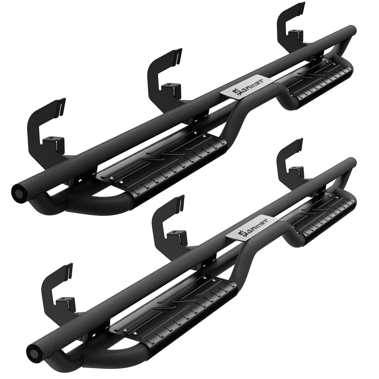 Sanooer 2007 2018 Chevy Silverado GMC Sierra Crew Cab running boards black