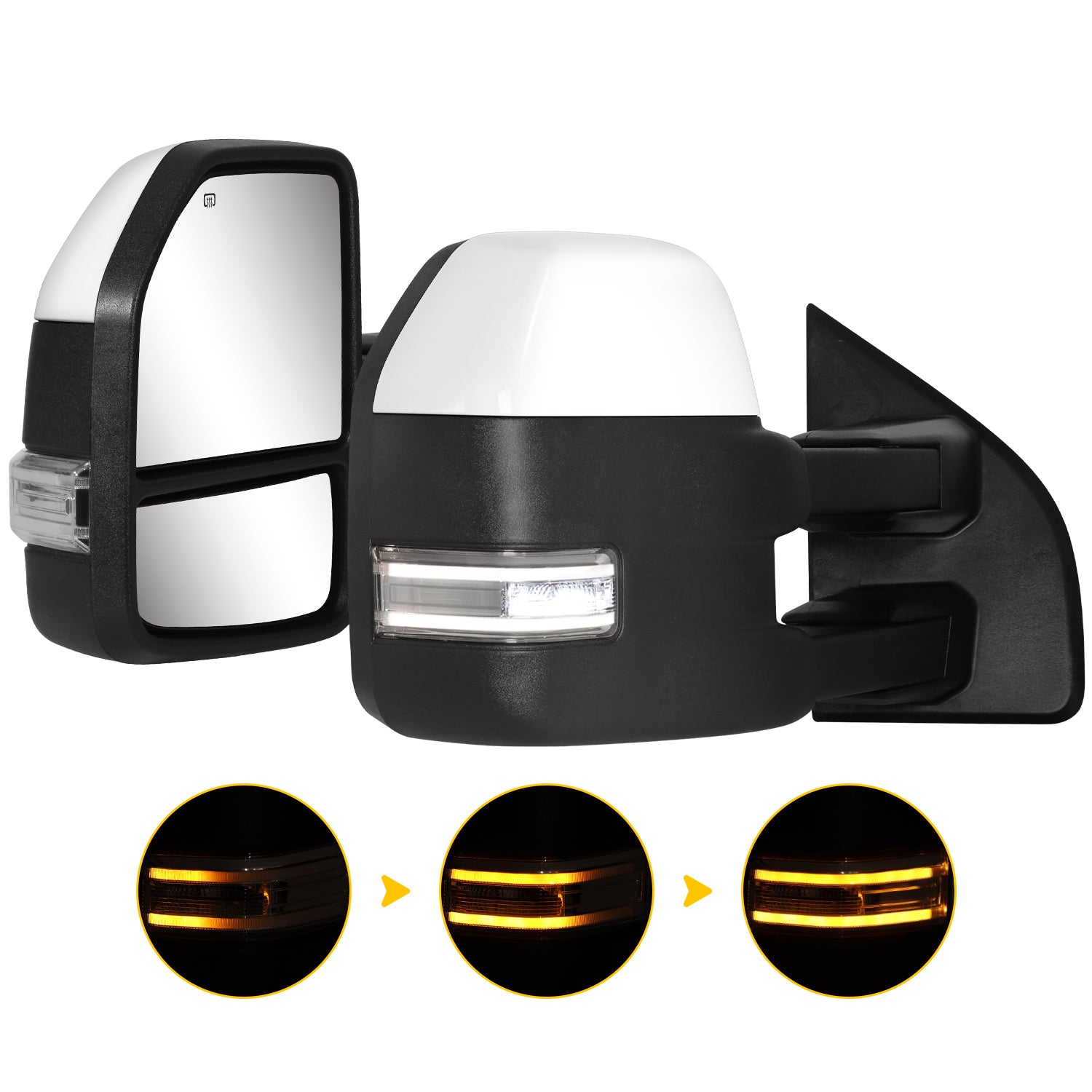Sanooer 2015-2020 F150 Ford Towing Mirror white