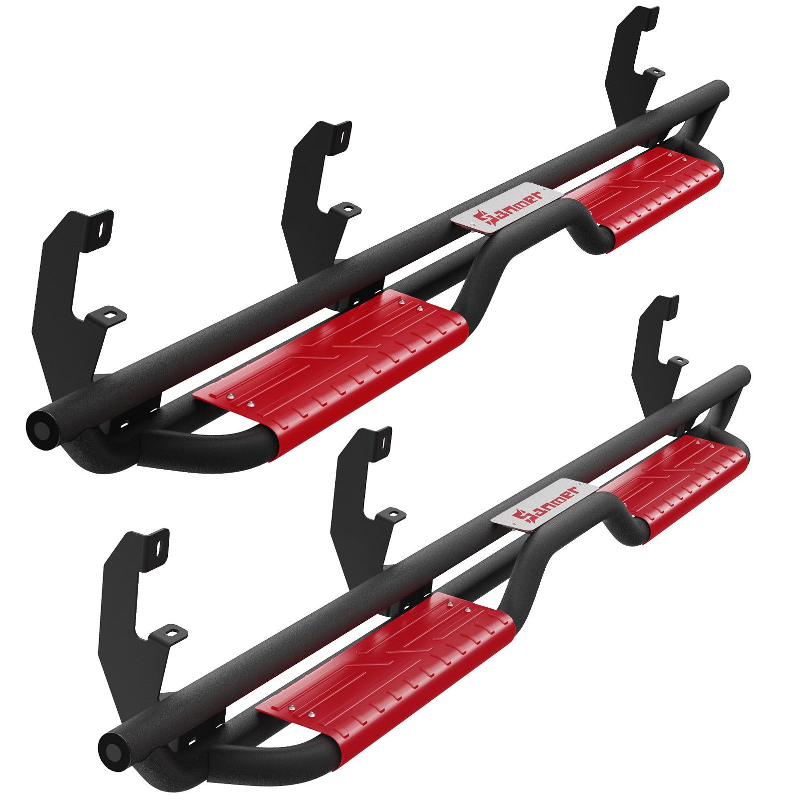 Sanooer 2019-2024 Silverado Sierra red Running Boards