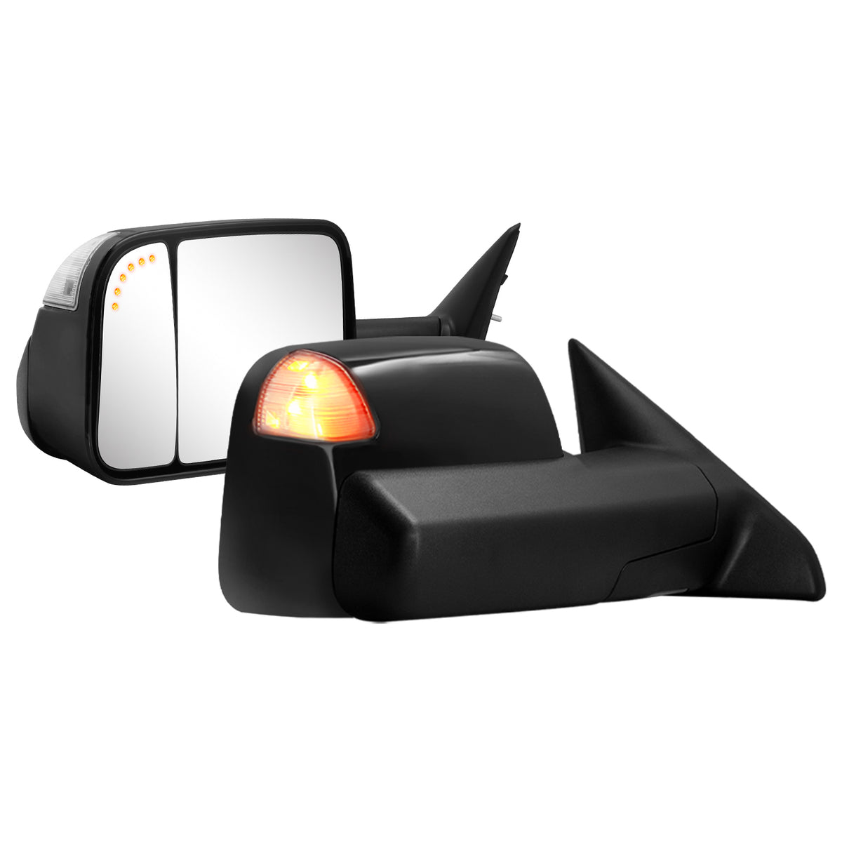 Sanooer Filp up Tow Mirrors for 2009-2018 Dodge Ram 1500 & 2500 3500-Painted Black