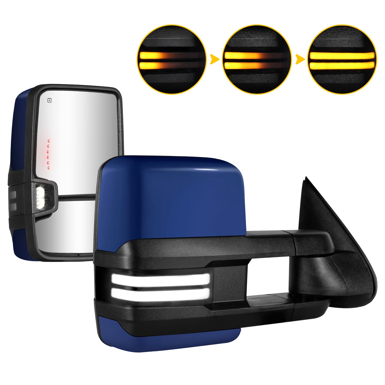 Sanooer 2003-2007 Chevy GMC Paint Blue Switchback Towing Mirror