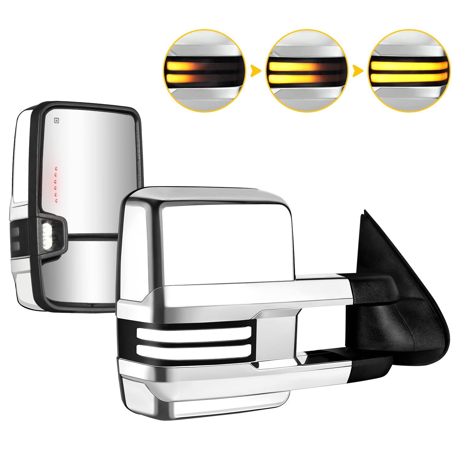 Sanooer 2003-2007 Silverado Sierra Full Painted chrome Towing Mirror