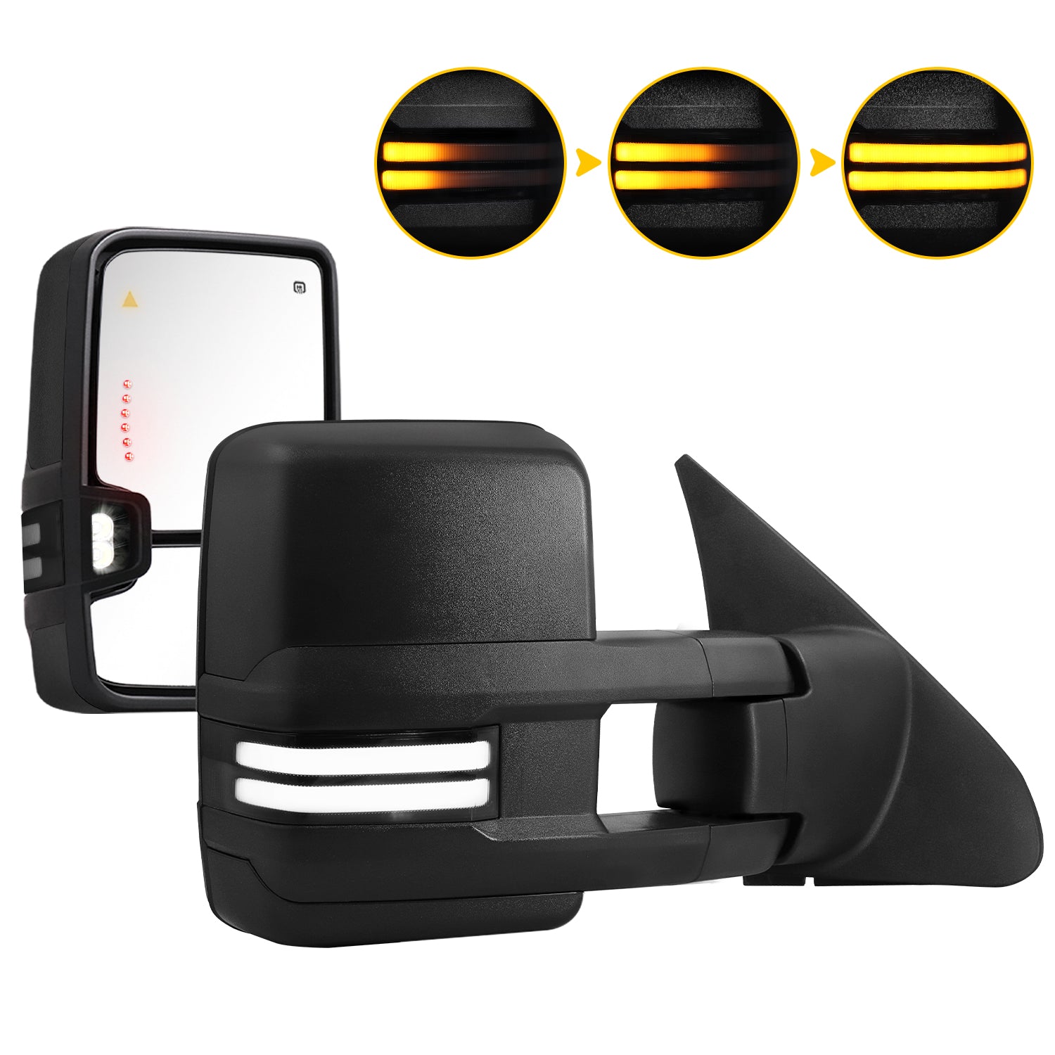 Sanooer 2007-2021 Tundra black Switchback Towing Mirror