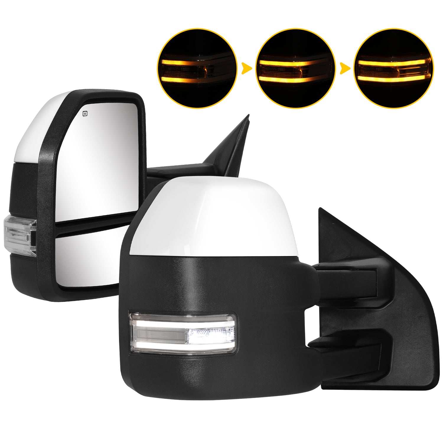 Sanooer 2015-2020 F150 Ford Towing Mirror white