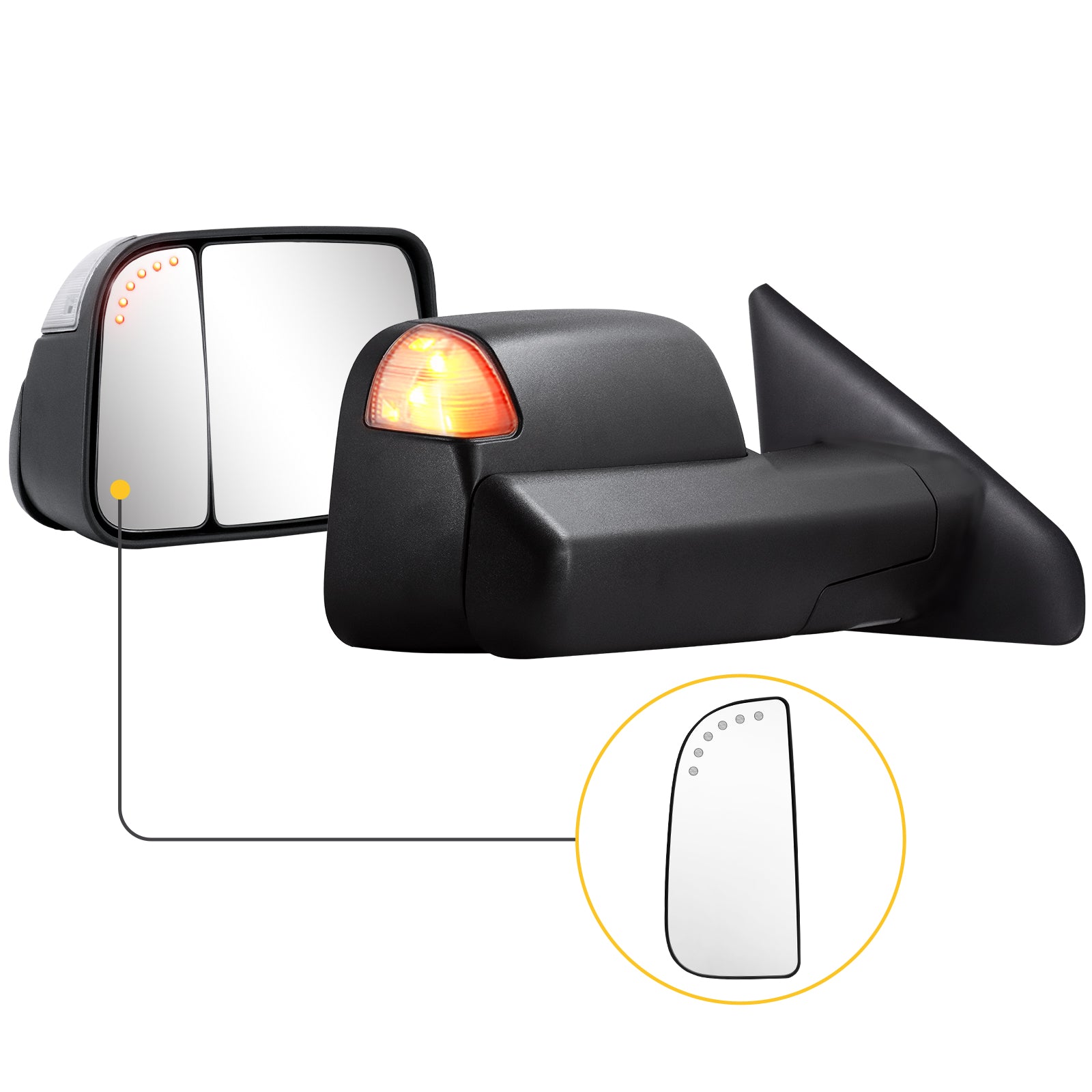 Sanooer towing mirror accessories for DODGE
