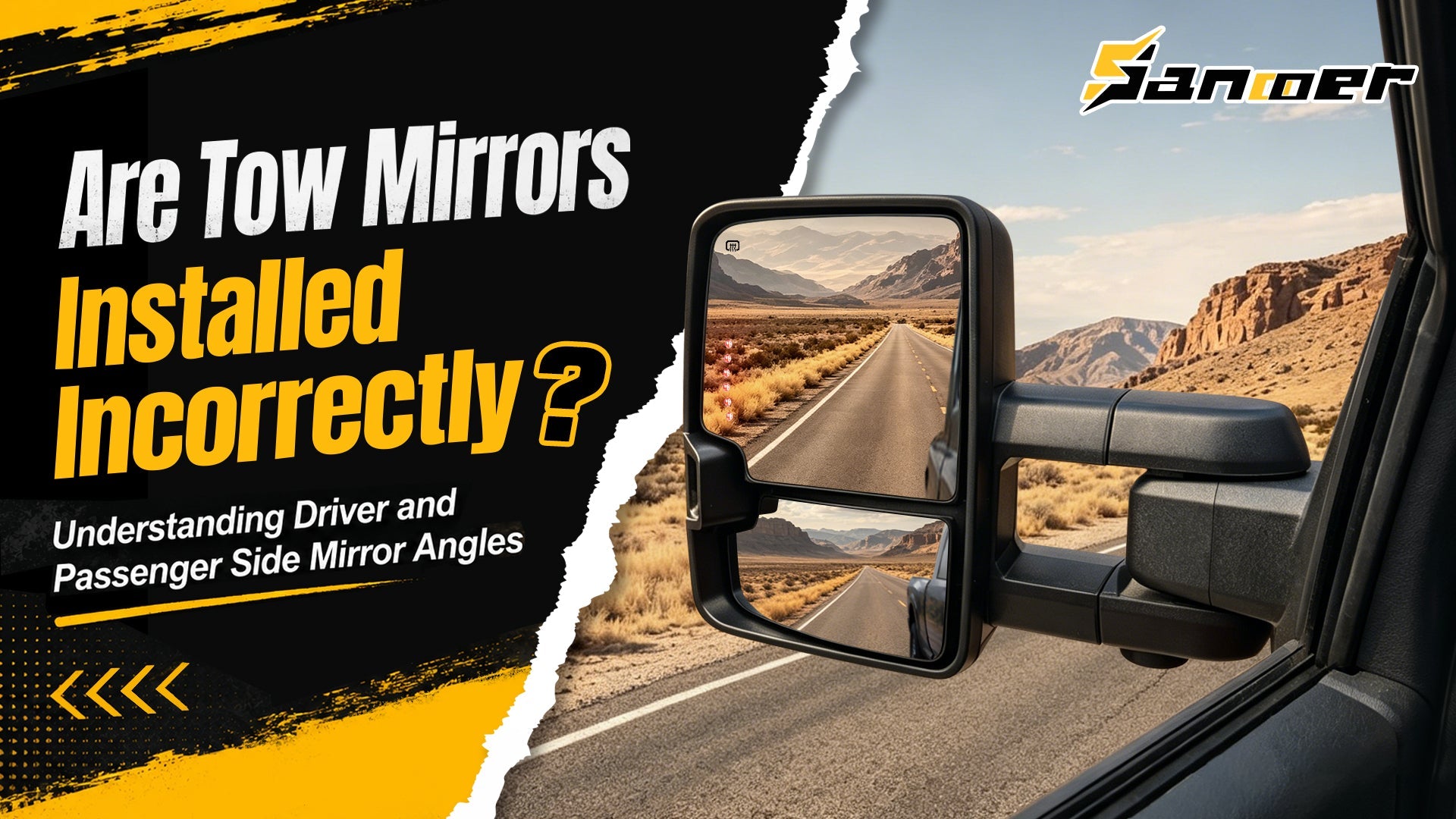 Why Are Tow Mirrors Angled Differently? Driver vs. Passenger Side