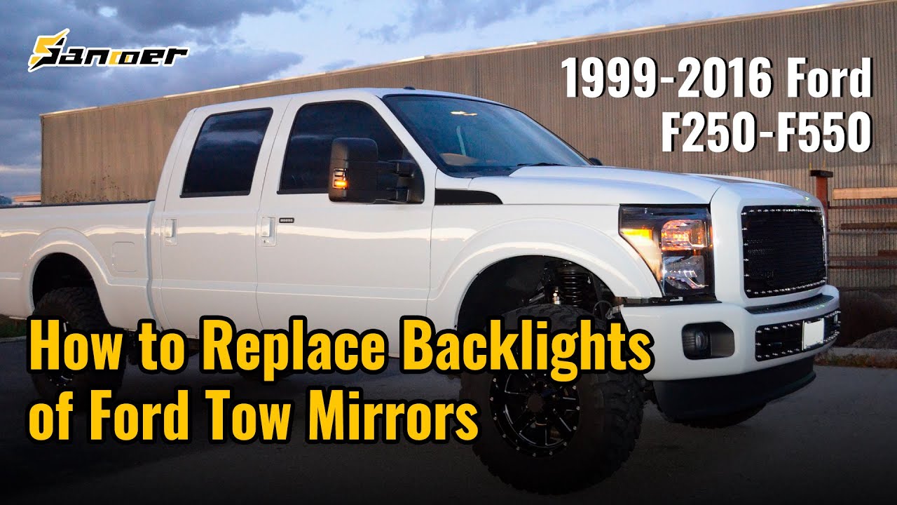 How to replace backlights of Ford Tow Mirrors 1999-2016 F250-F550 Super Duty