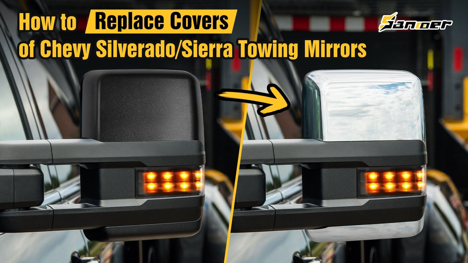 Quick Sanooer Towing Mirror Back Cover Replacement Guide(Without Temp Sensor)