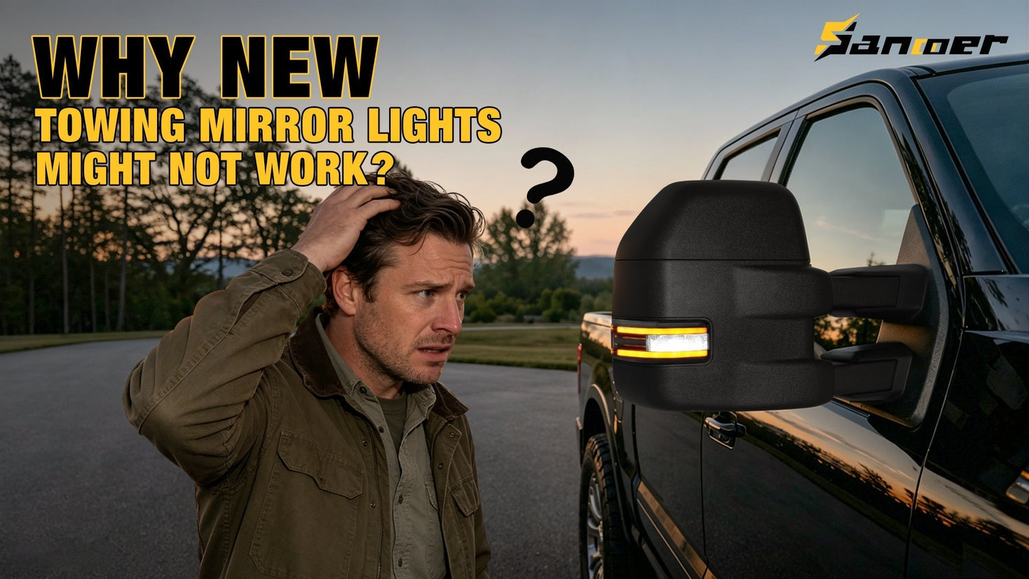 Why New Towing Mirror Lights Might Not Work?