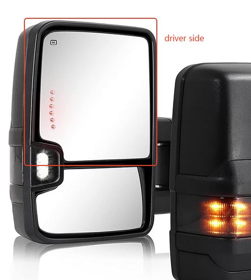 Driver side upper mirror for the 2006 Sierra 2500HD