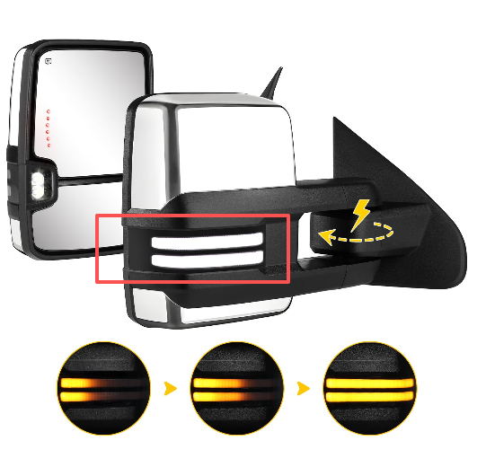 Sanooer Shipping Fee for driver side Switchback backlight on 2014-2019 Chevy Towing Mirror