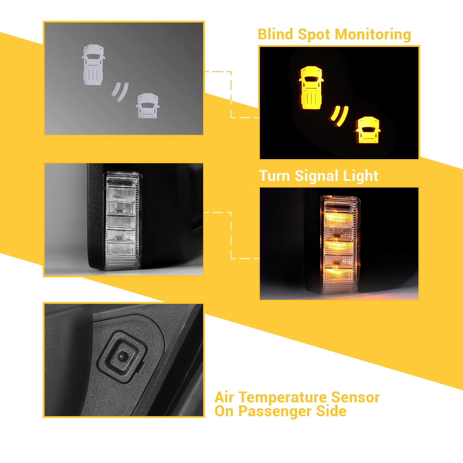 Sanooer 2021-2025 Ford F150 Side Mirror