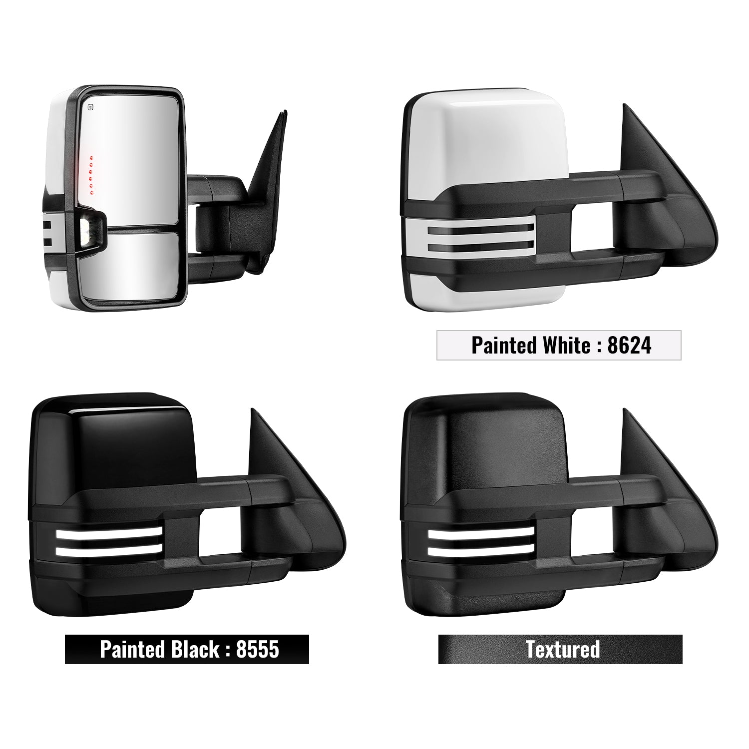 Sanooer New Color Towing Mirrors for 2003-2007 Chevy Silverado GMC Sierra Yukon Cadillac Escalade etc.