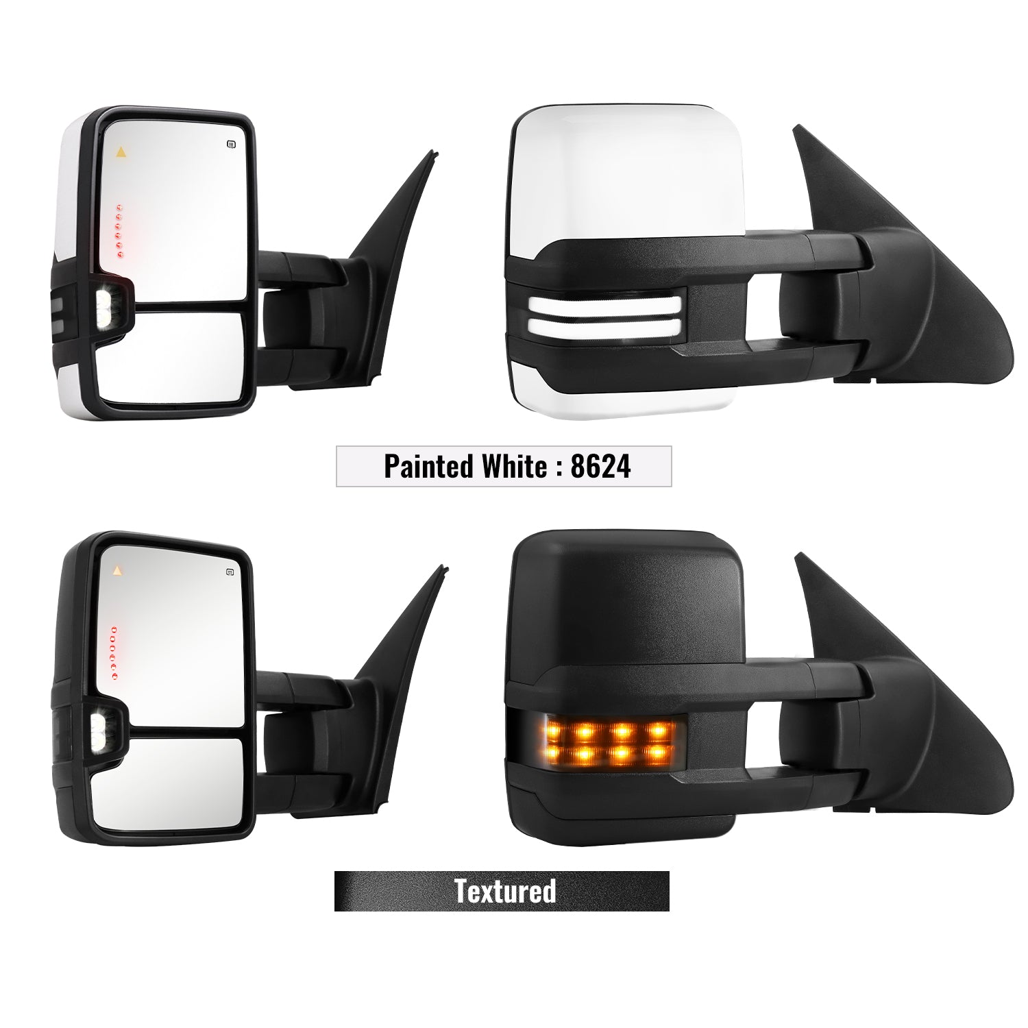 Sanooer Towing Mirrors for 2007-2021 Toyota Tundra, Multifunction Pair Set
