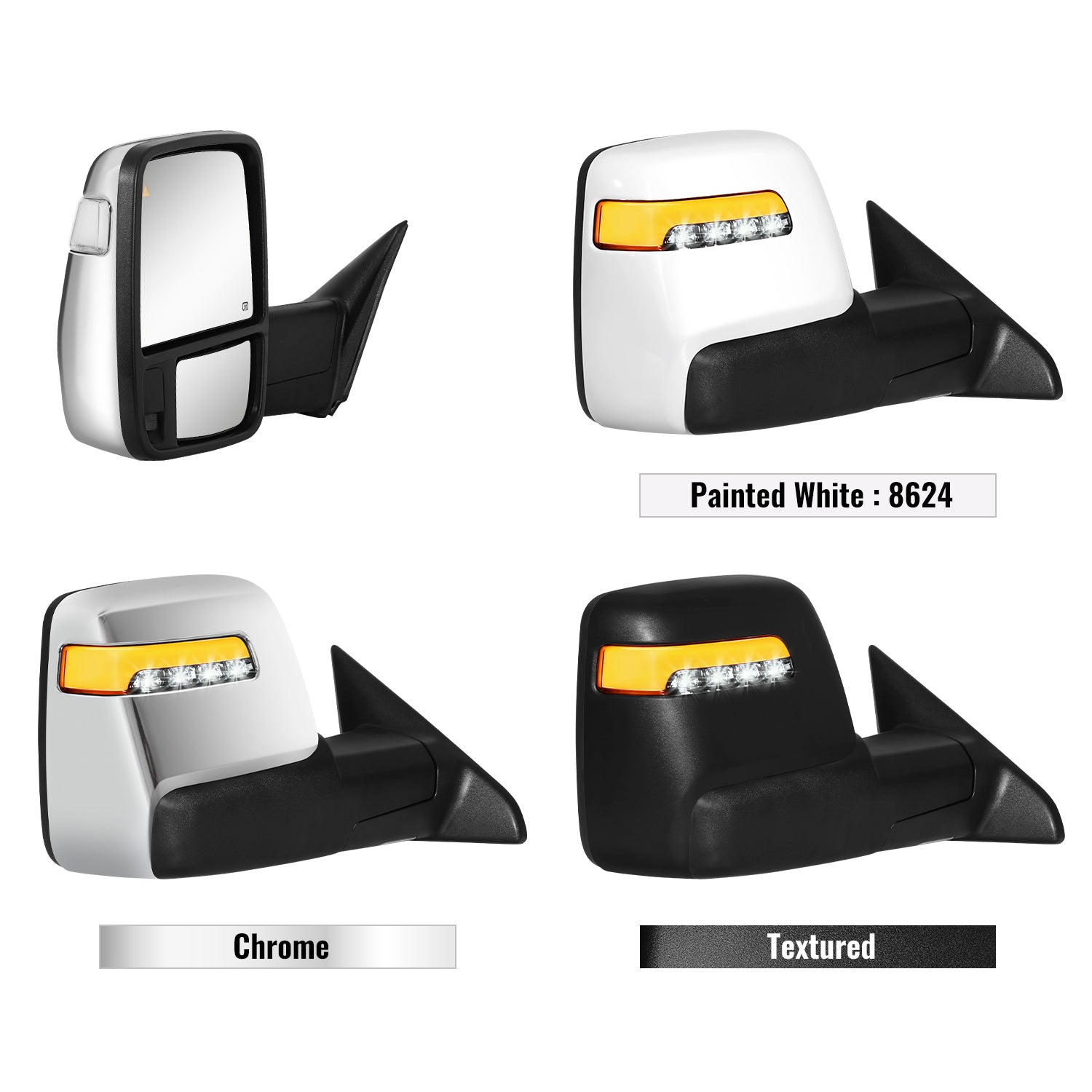 Sanooer 2019-2022 Dodge Ram 2500 3500 Towing Mirrors