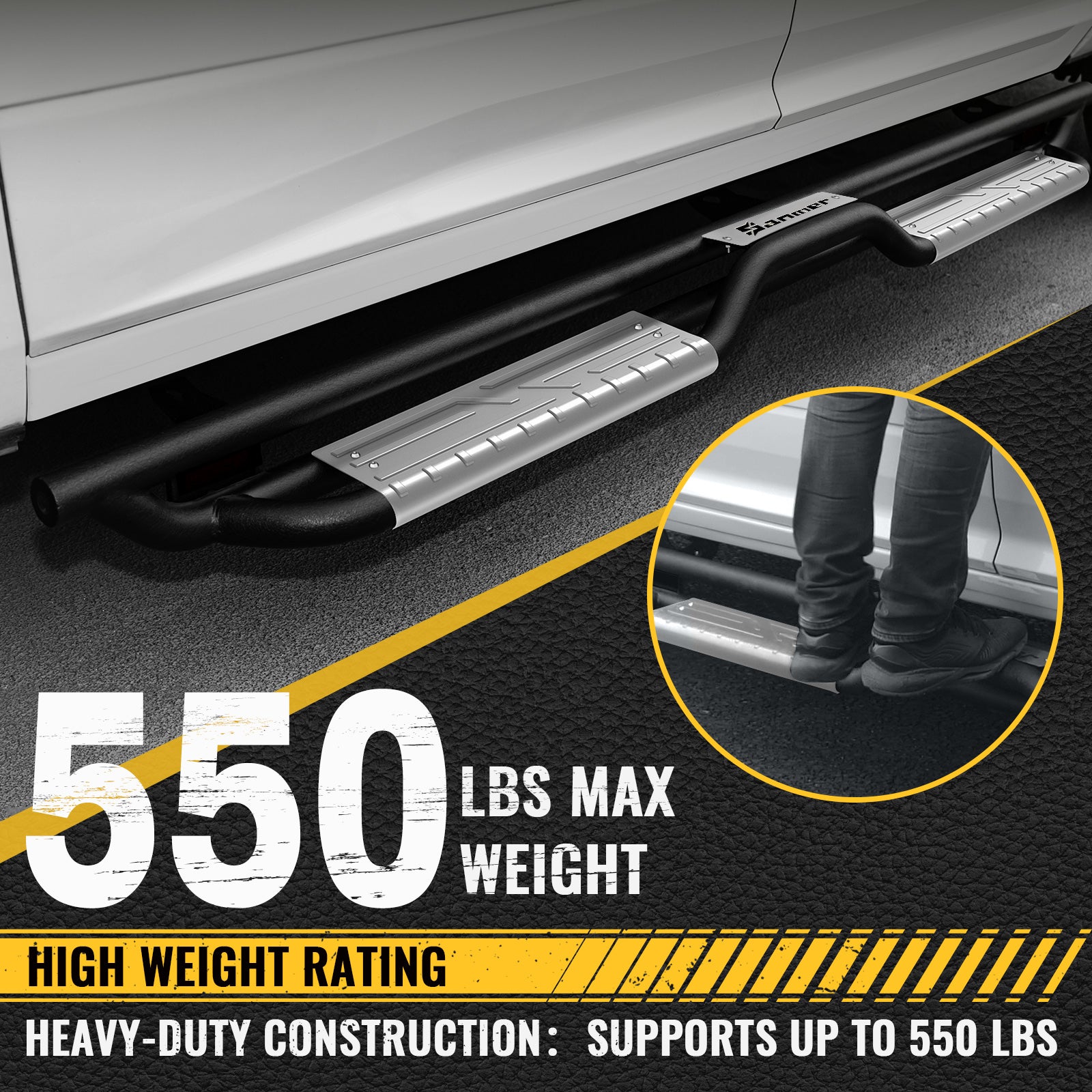 Sanooer 2009-2018 RAM 1500 2010-2026 RAM 2500 3500 Crew Cab Running Boards