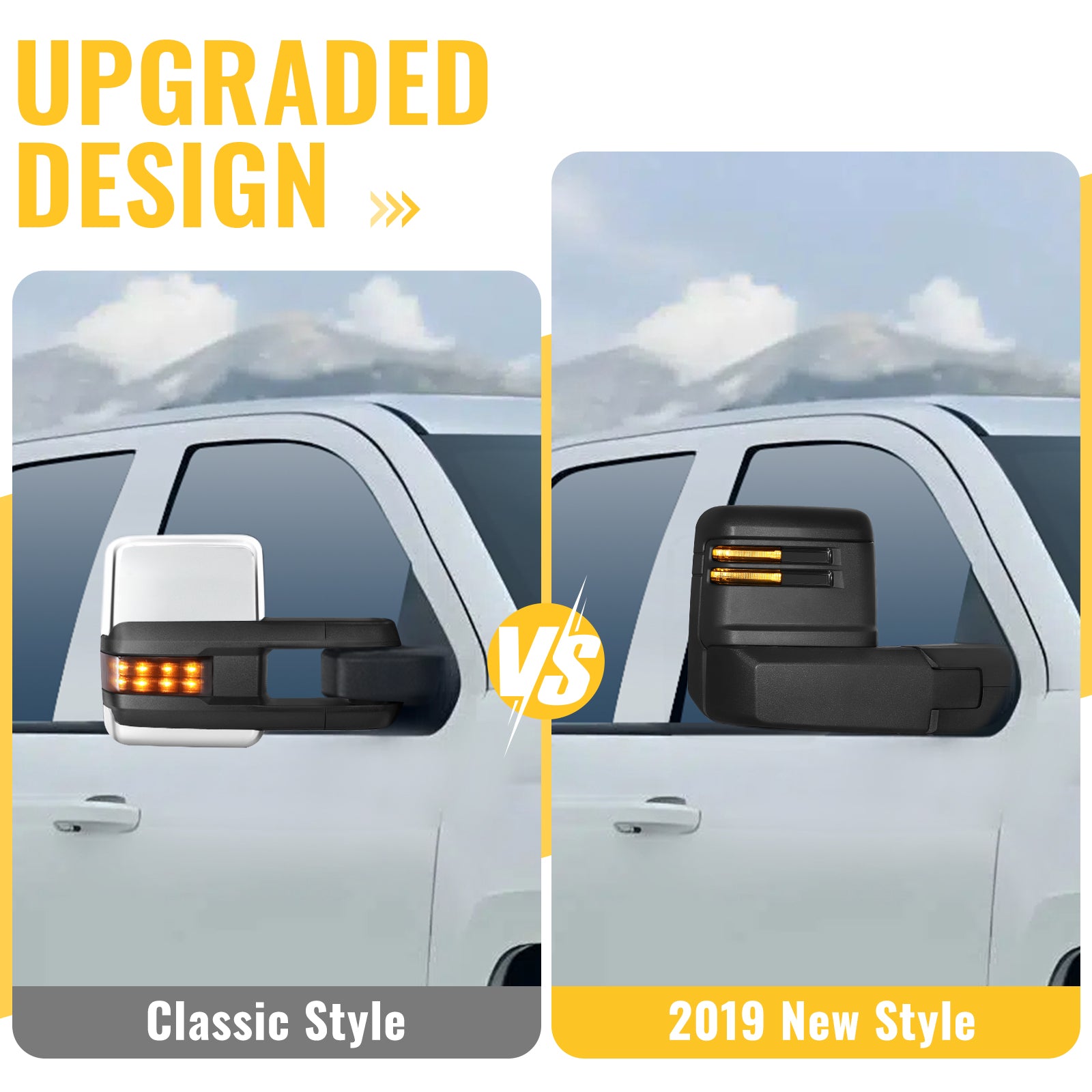 Sanooer 2014-2019 Chevy Silverado GMC Towing Mirror