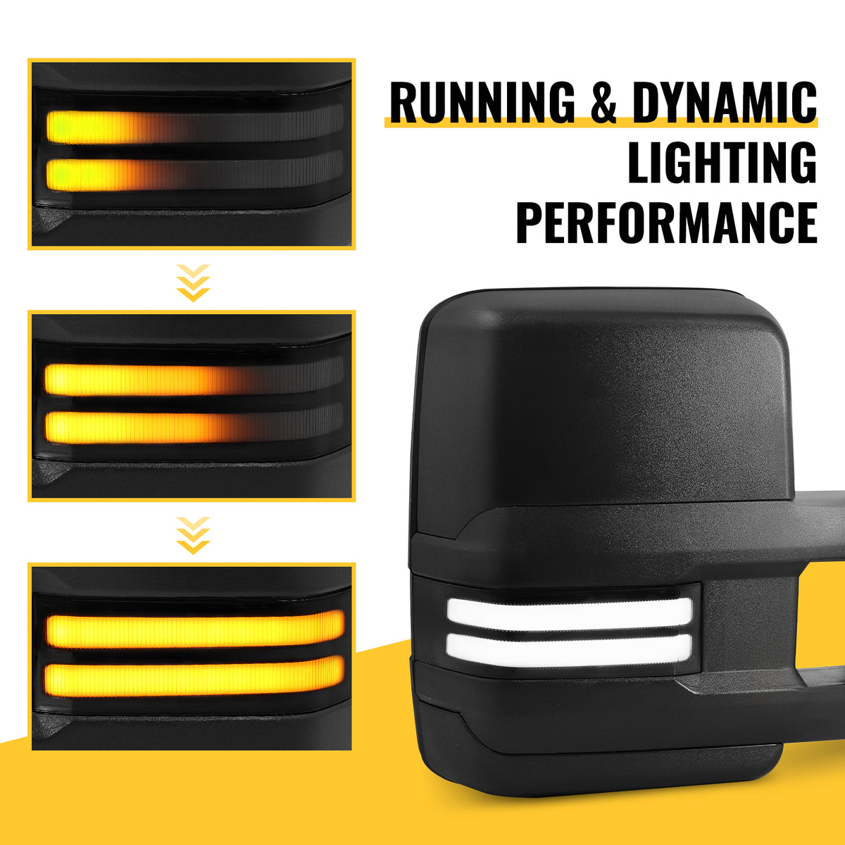 Sanooer Switchback Tow Mirrors for 2019-2022 Dodge Ram 2500 3500 - Explore Multiple Configurations