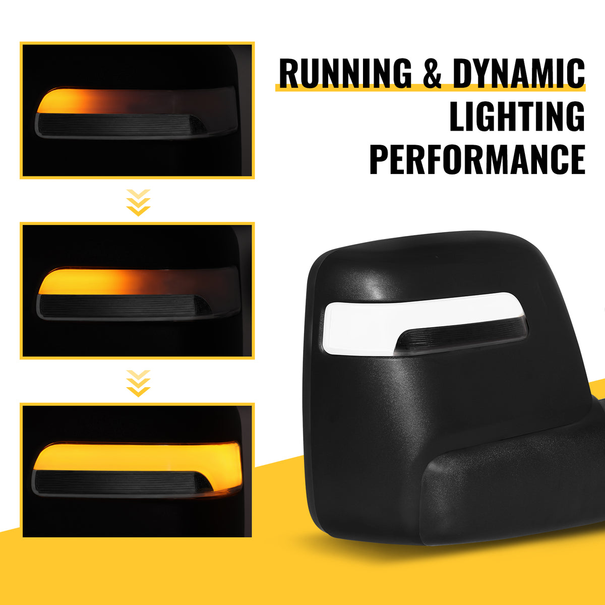 Sanooer Switchback Tow Mirrors for 2019-2022 Dodge Ram 2500 3500 - Explore Multiple Configurations