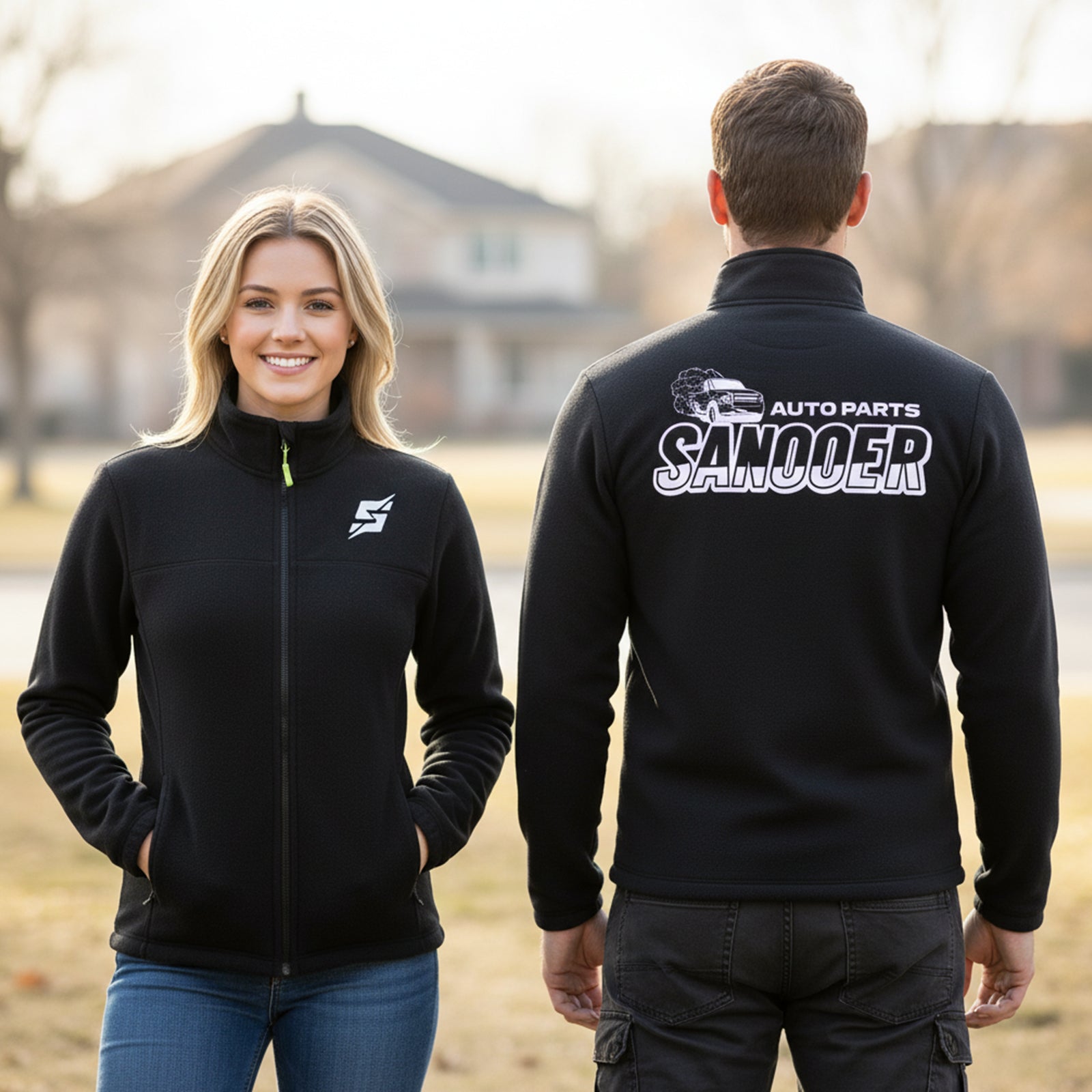 Sanooer Winter Fuzzy Fleece Jacket with Pockets