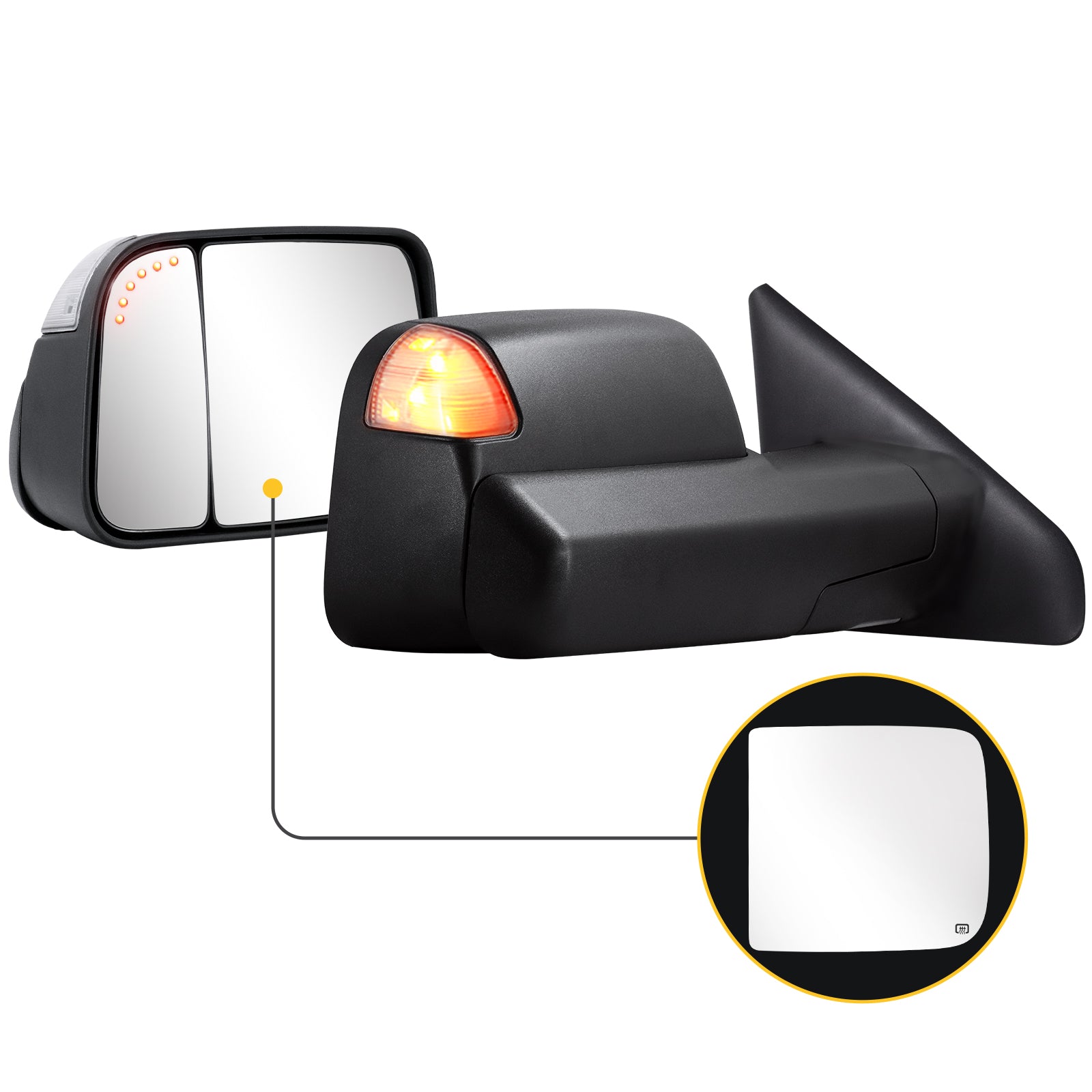 Sanooer towing mirror accessories for DODGE