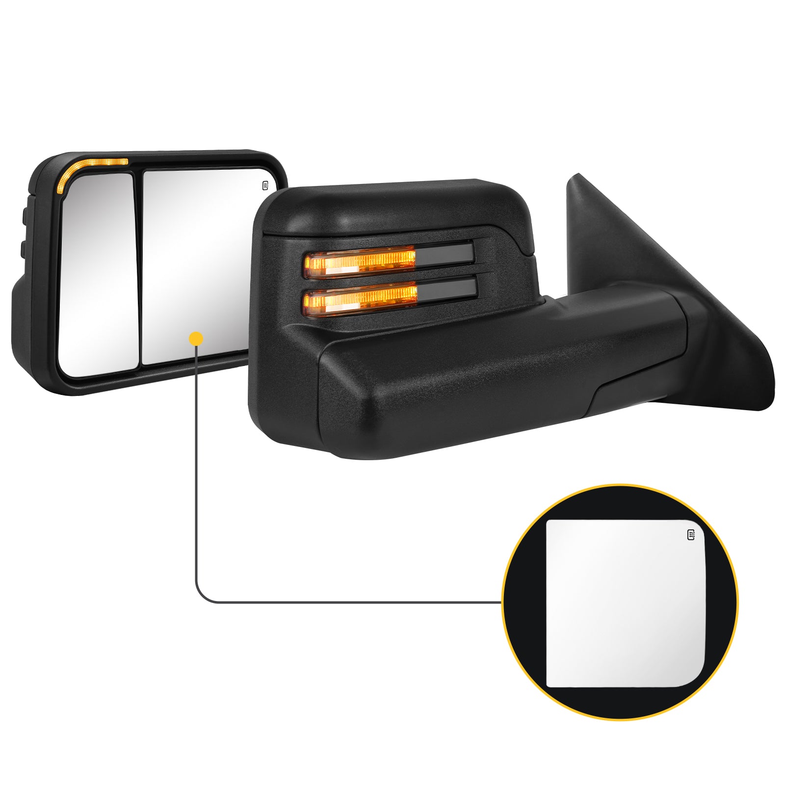 Sanooer towing mirror accessories for DODGE