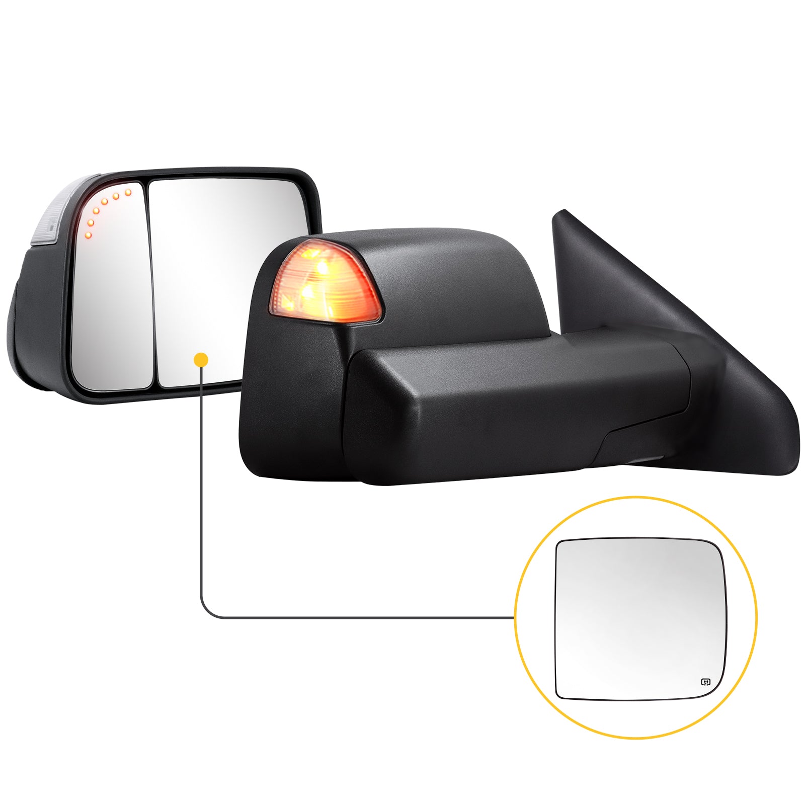 Sanooer towing mirror accessories for DODGE