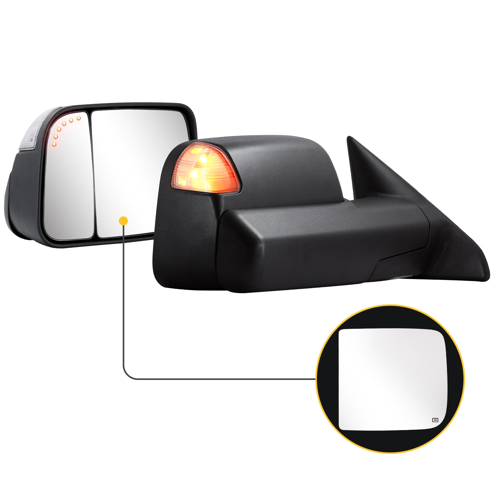 Sanooer towing mirror accessories for DODGE
