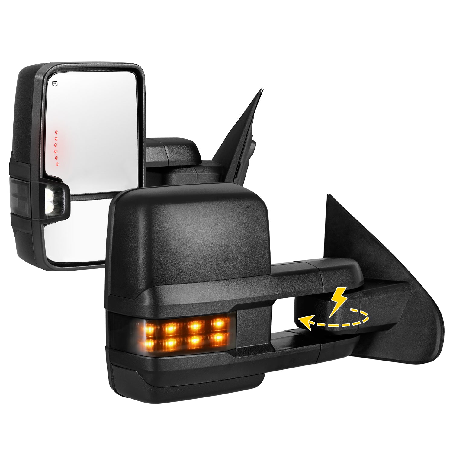 Custom Extendable Telescopic Towing Mirror for 2014 - 2019 CHEVY Silverado GMC Sierra etc.
